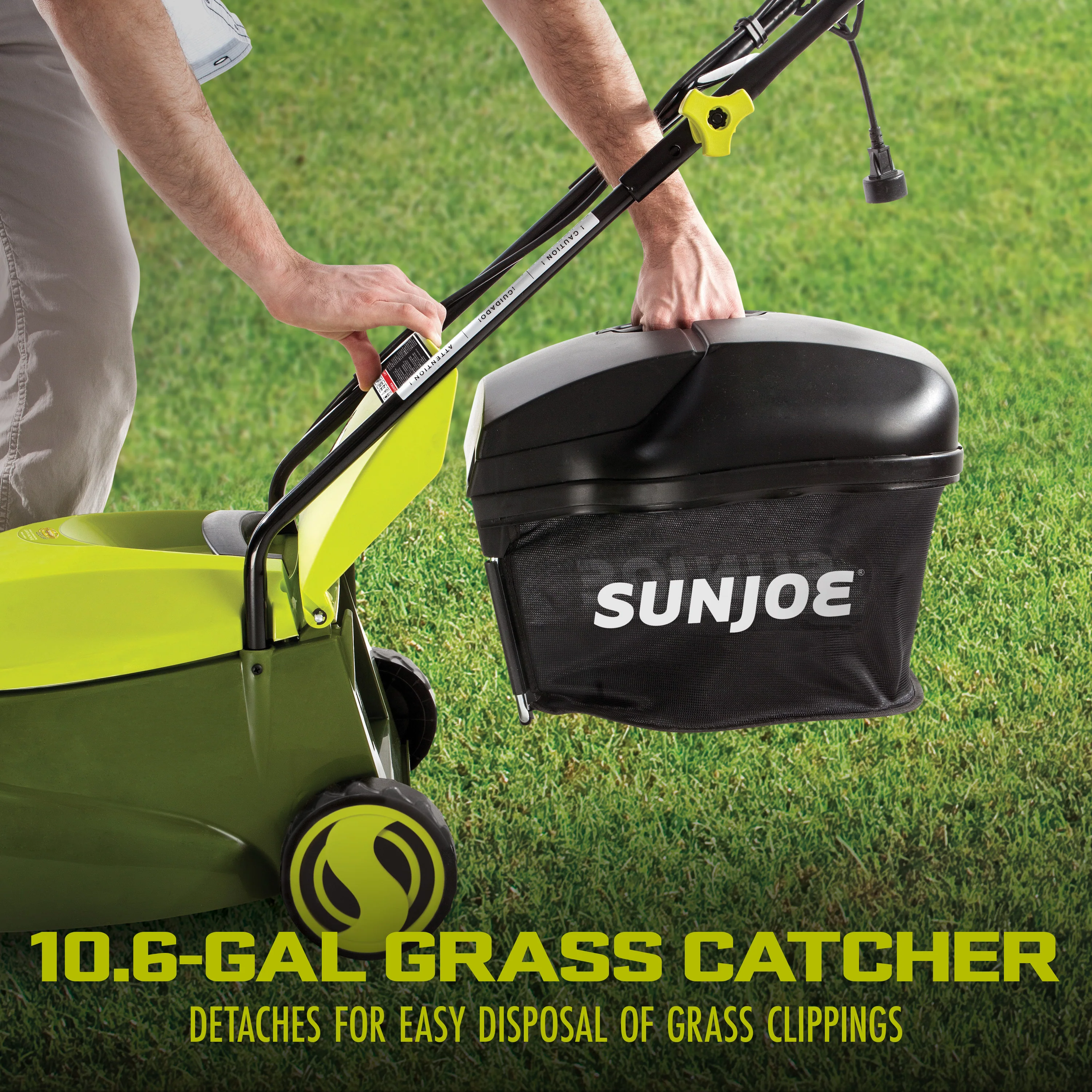 Sun Joe 28-Volt Cordless Walk-Behind Push Lawn Mower | 14-inch | 5.0-Ah Battery | 3-Position Height Adjustment - Image 6