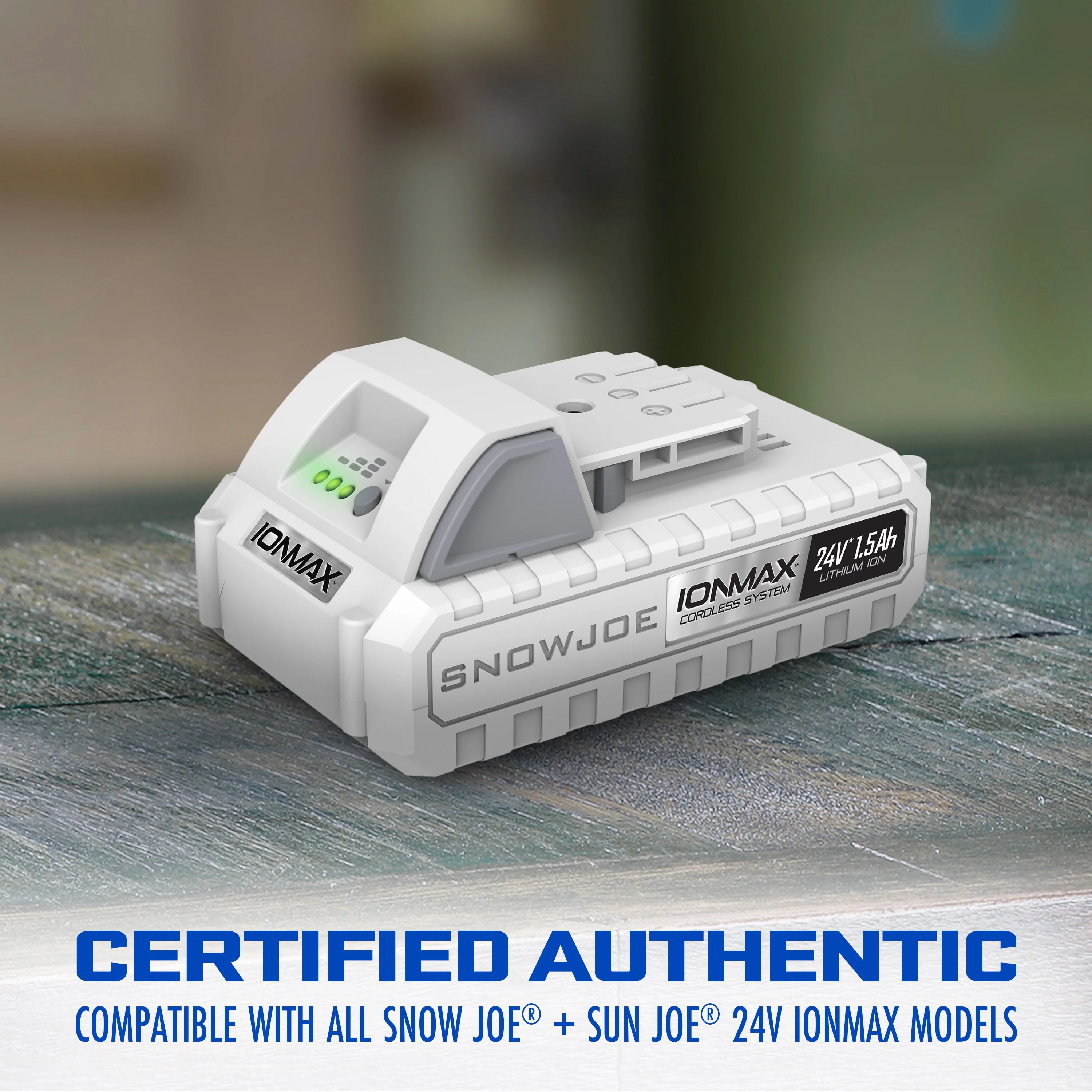 Snow Joe CERTIFIED AUTHENTIC IONMAX 24-Volt* 1.5-Ah Lithium-ION Battery | Universal JOE Brands (Sun Joe, Auto Joe, Snow Joe, Power Joe) IONMAX Devices | Battery Management System | 3-Stage LED Display - Image 3