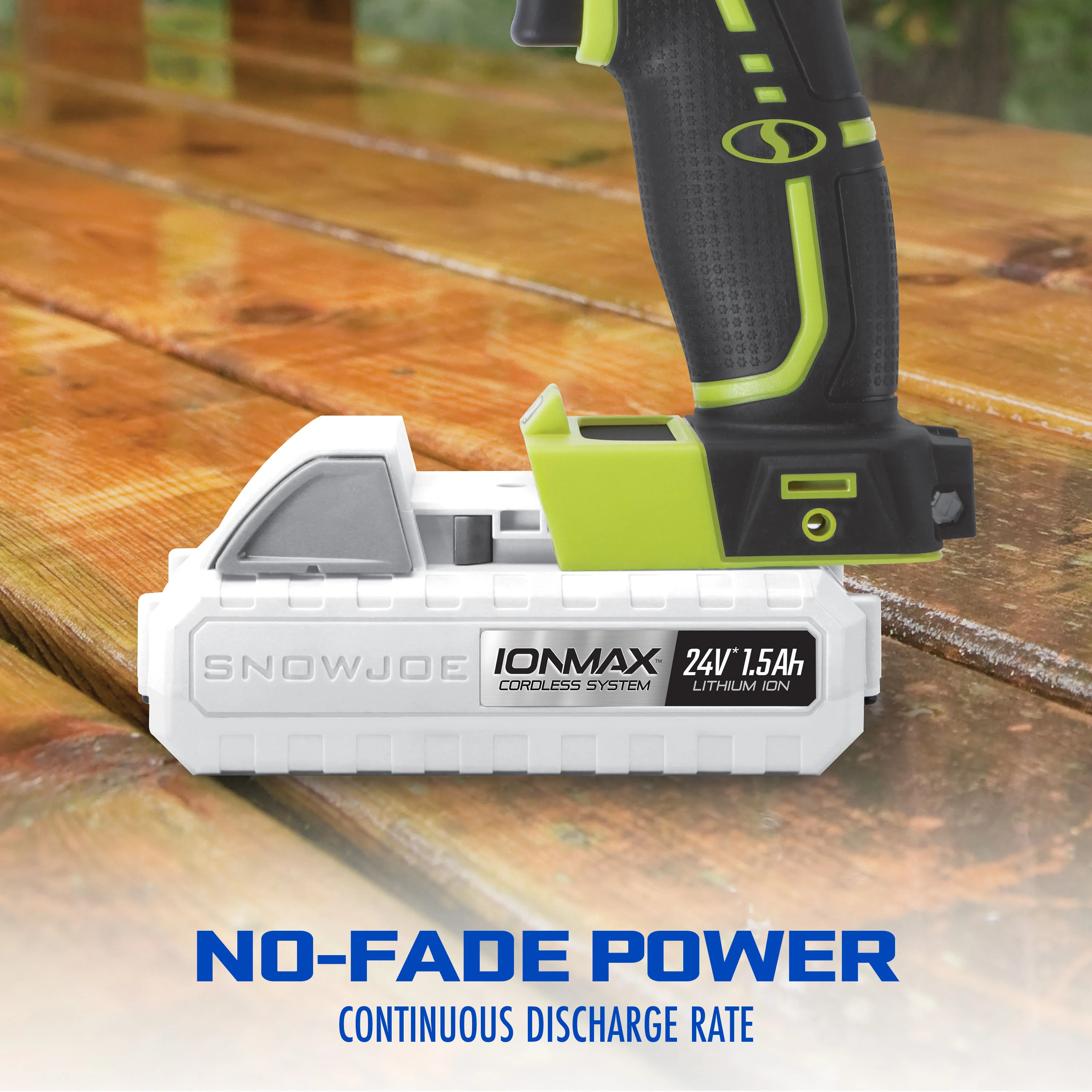 Snow Joe CERTIFIED AUTHENTIC IONMAX 24-Volt* 1.5-Ah Lithium-ION Battery | Universal JOE Brands (Sun Joe, Auto Joe, Snow Joe, Power Joe) IONMAX Devices | Battery Management System | 3-Stage LED Display - Image 5