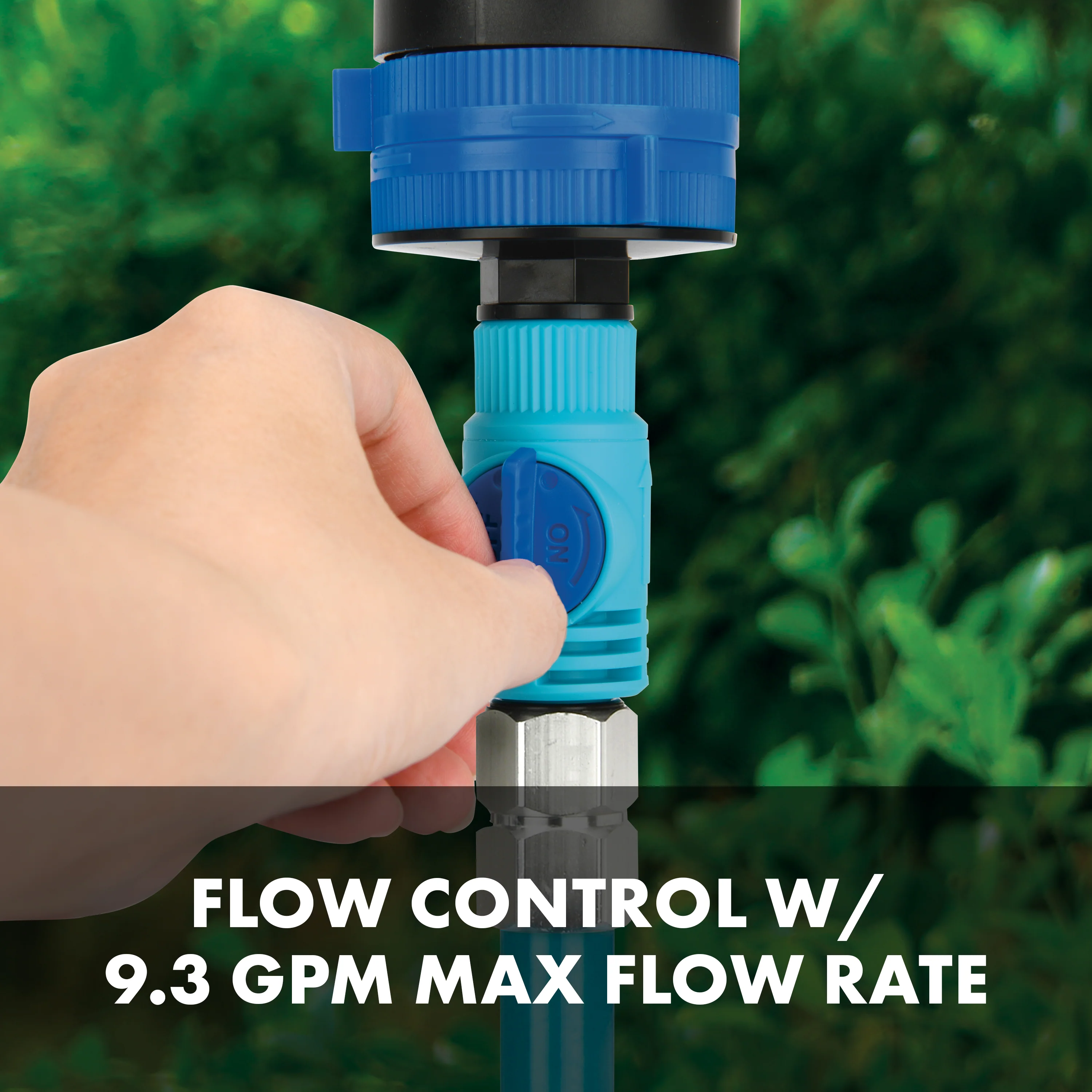 Aqua Joe AJ-6PSTB-XL Indestructible Turbo Drive 360° Telescoping Sprinkler & Mister | W/ Metal Tripod Base & Flow Control Valve | 6 Spray Patterns | 4,900 Sq. Ft. Max Coverage - Image 10