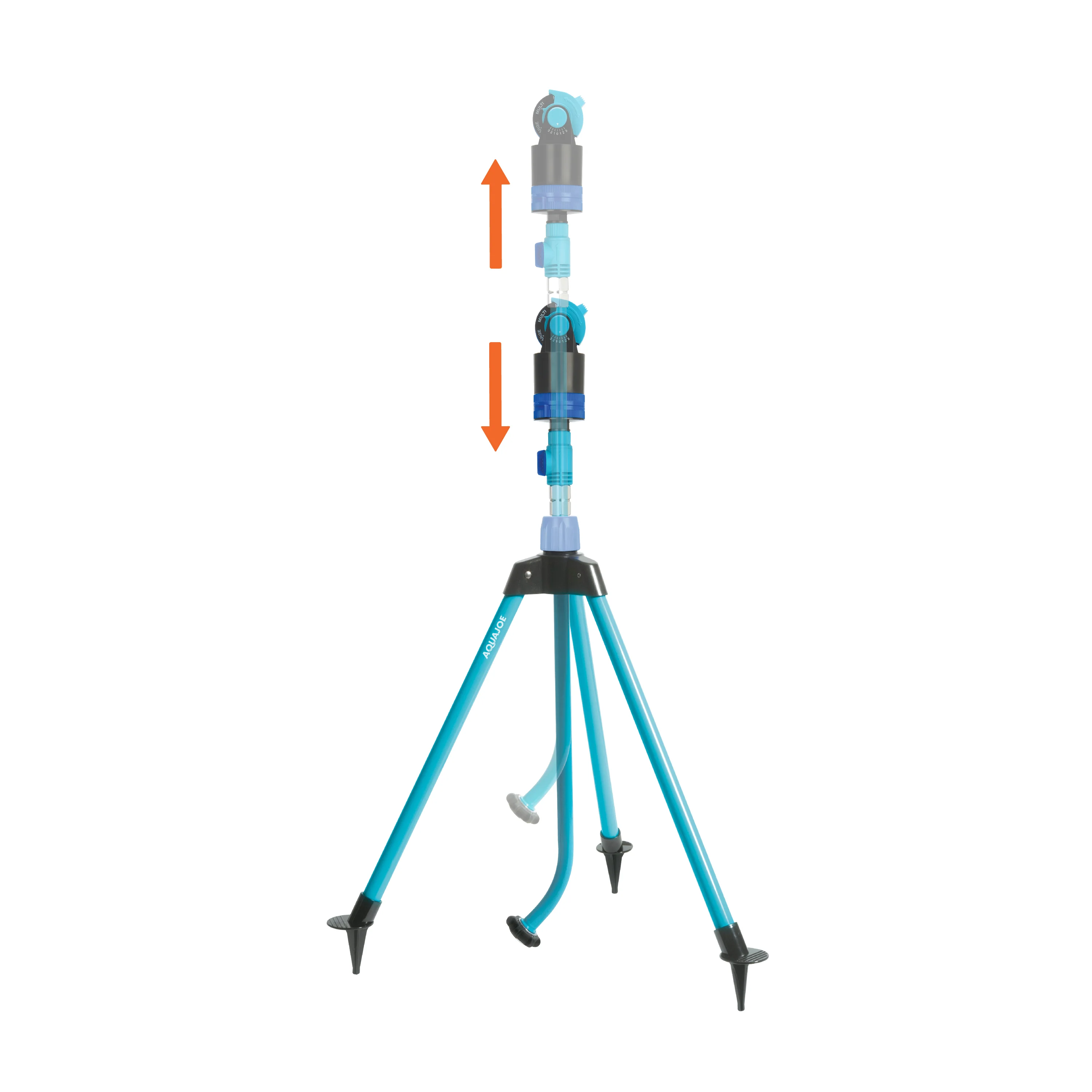 Aqua Joe AJ-6PSTB-XL Indestructible Turbo Drive 360° Telescoping Sprinkler & Mister | W/ Metal Tripod Base & Flow Control Valve | 6 Spray Patterns | 4,900 Sq. Ft. Max Coverage - Image 3