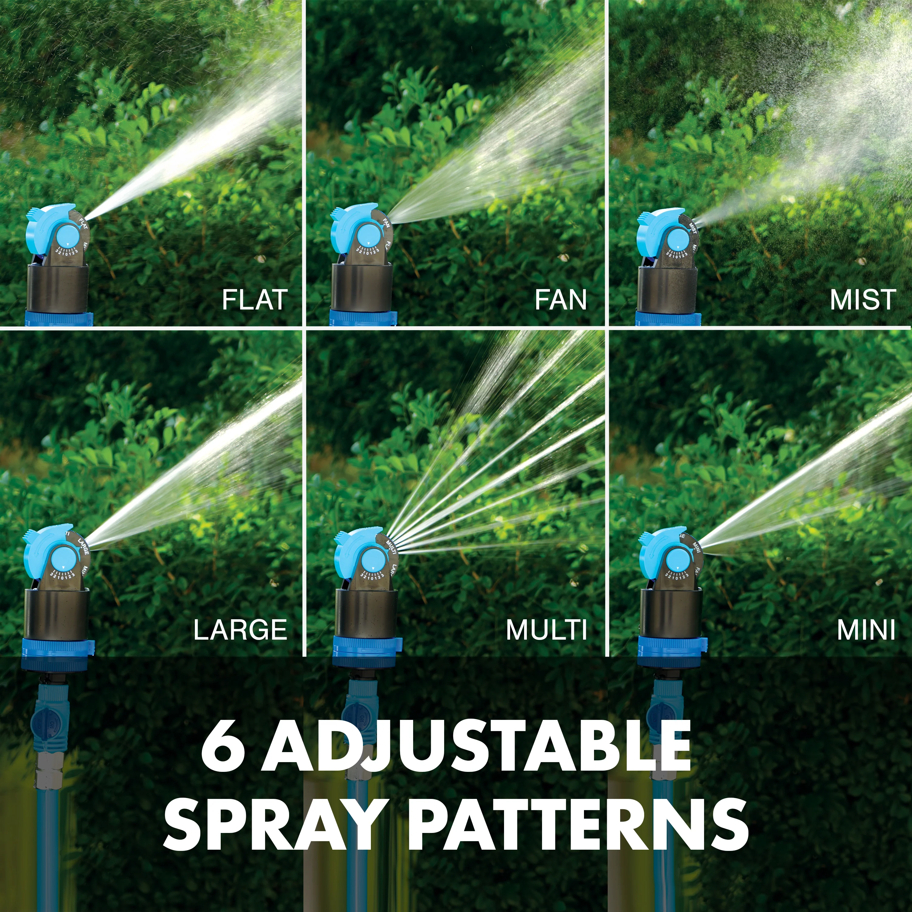 Aqua Joe AJ-6PSTB-XL Indestructible Turbo Drive 360° Telescoping Sprinkler & Mister | W/ Metal Tripod Base & Flow Control Valve | 6 Spray Patterns | 4,900 Sq. Ft. Max Coverage - Image 6
