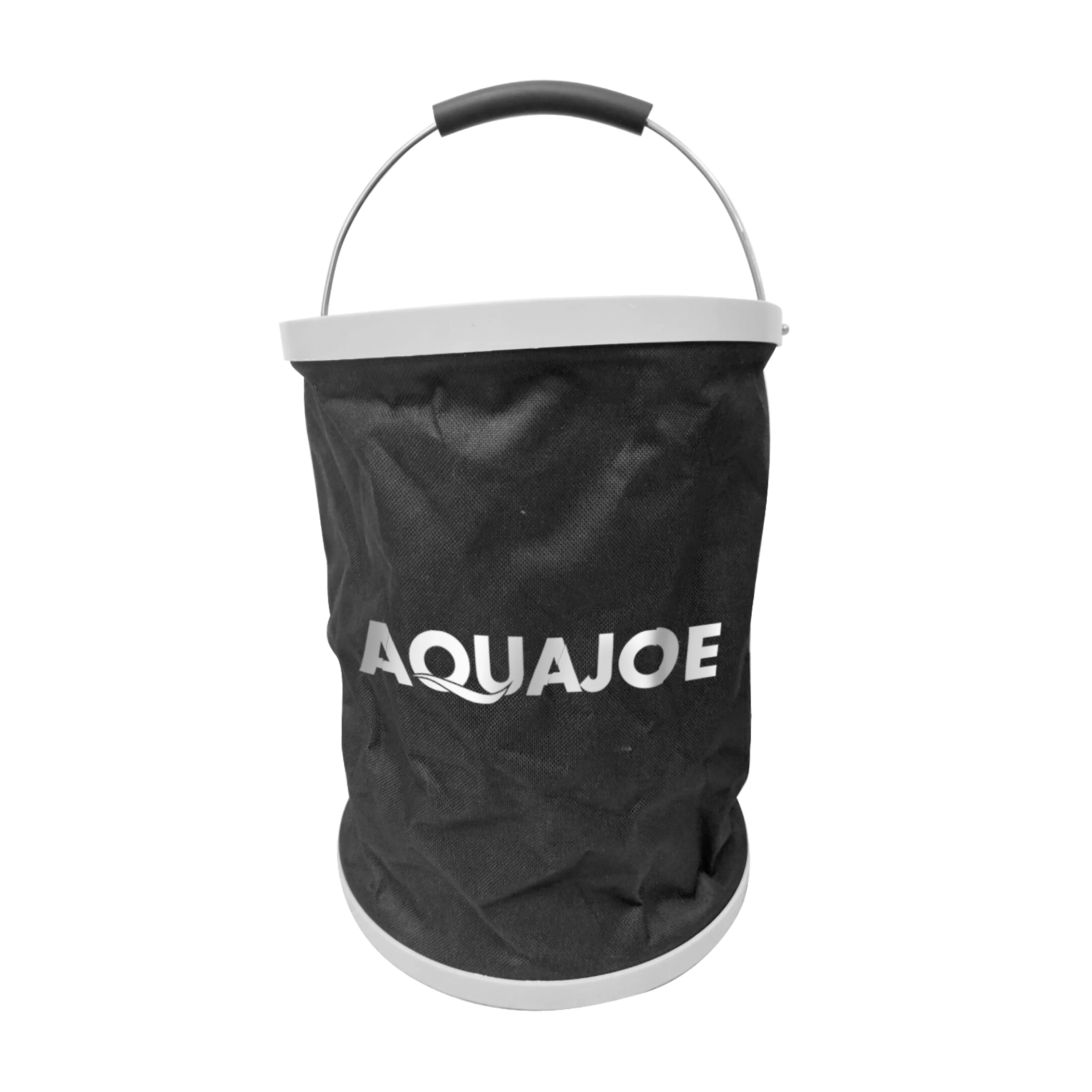 Aqua Joe AJ-FB3-BLK Portable Folding Buckets | Set of 3 | 3.4 Gallon (Black) - Image 2