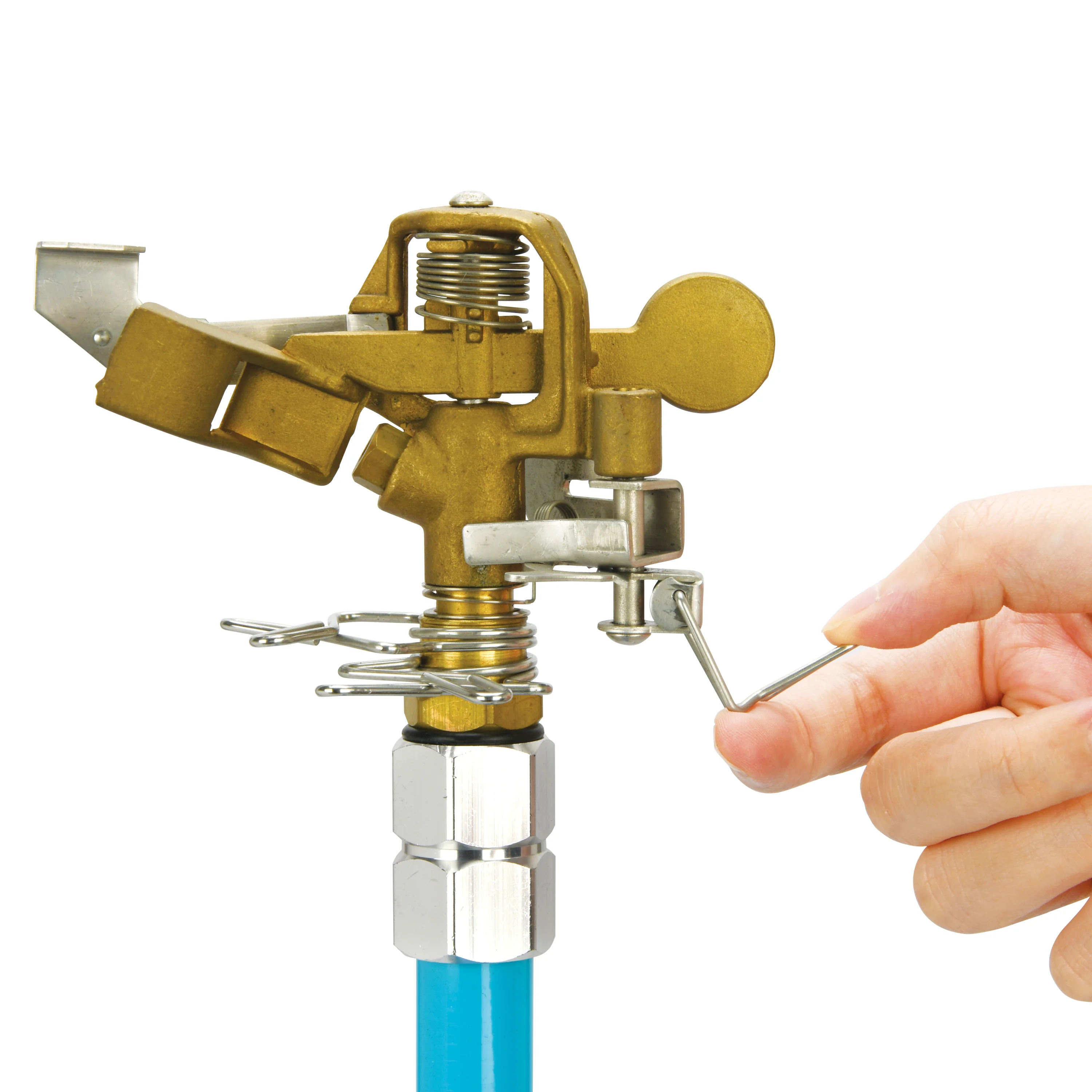 Aqua Joe AJ-IST39BM Indestructible Brass Impulse 360 Degree Sprinkler | Telescoping | 1390 sq ft Max Coverage - Image 7