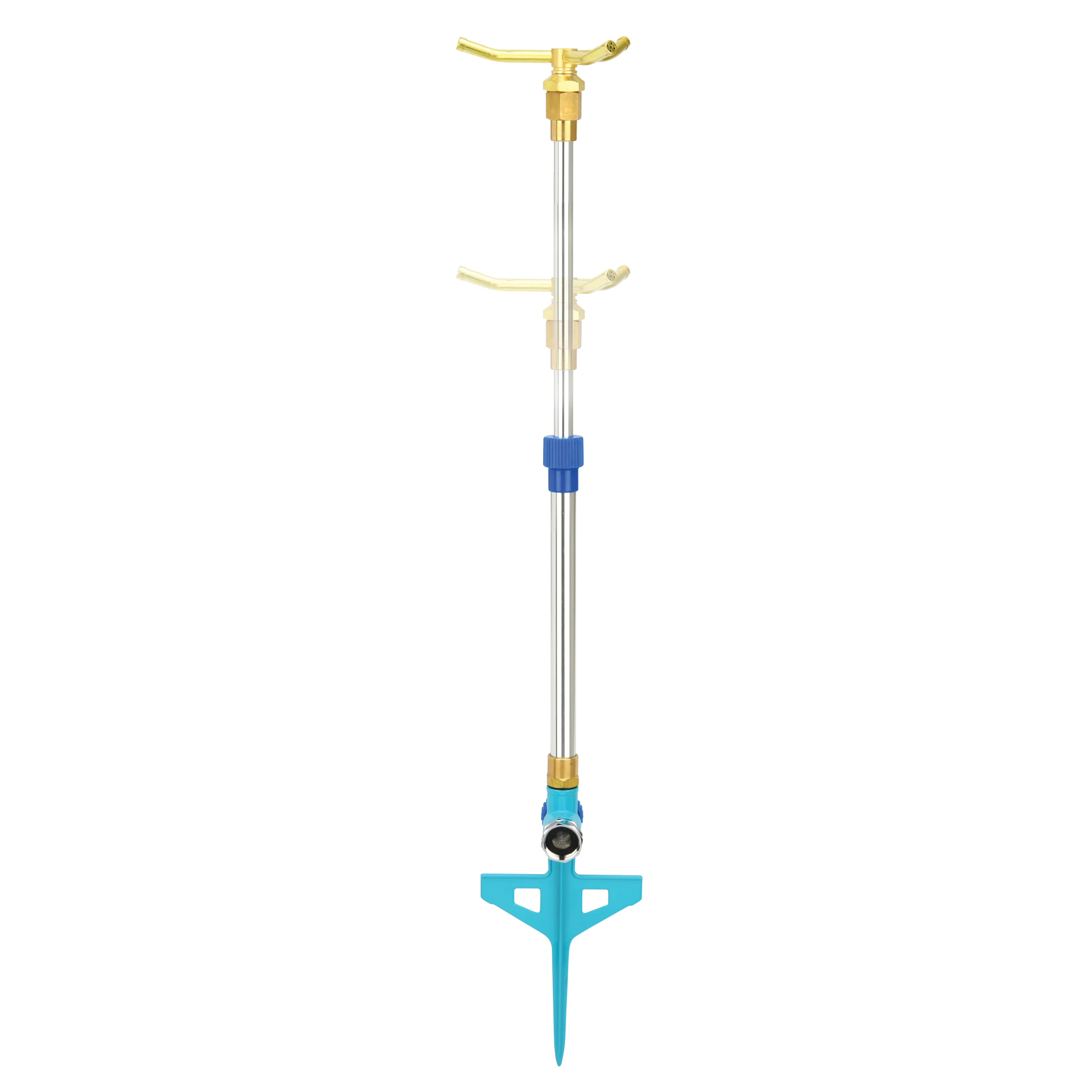 Aqua Joe AJ-ISTAS 3-Arm Brass Rotary 360-Degree Telescoping Sprinkler | 1390 Sq. Ft. Max Coverage - Image 3