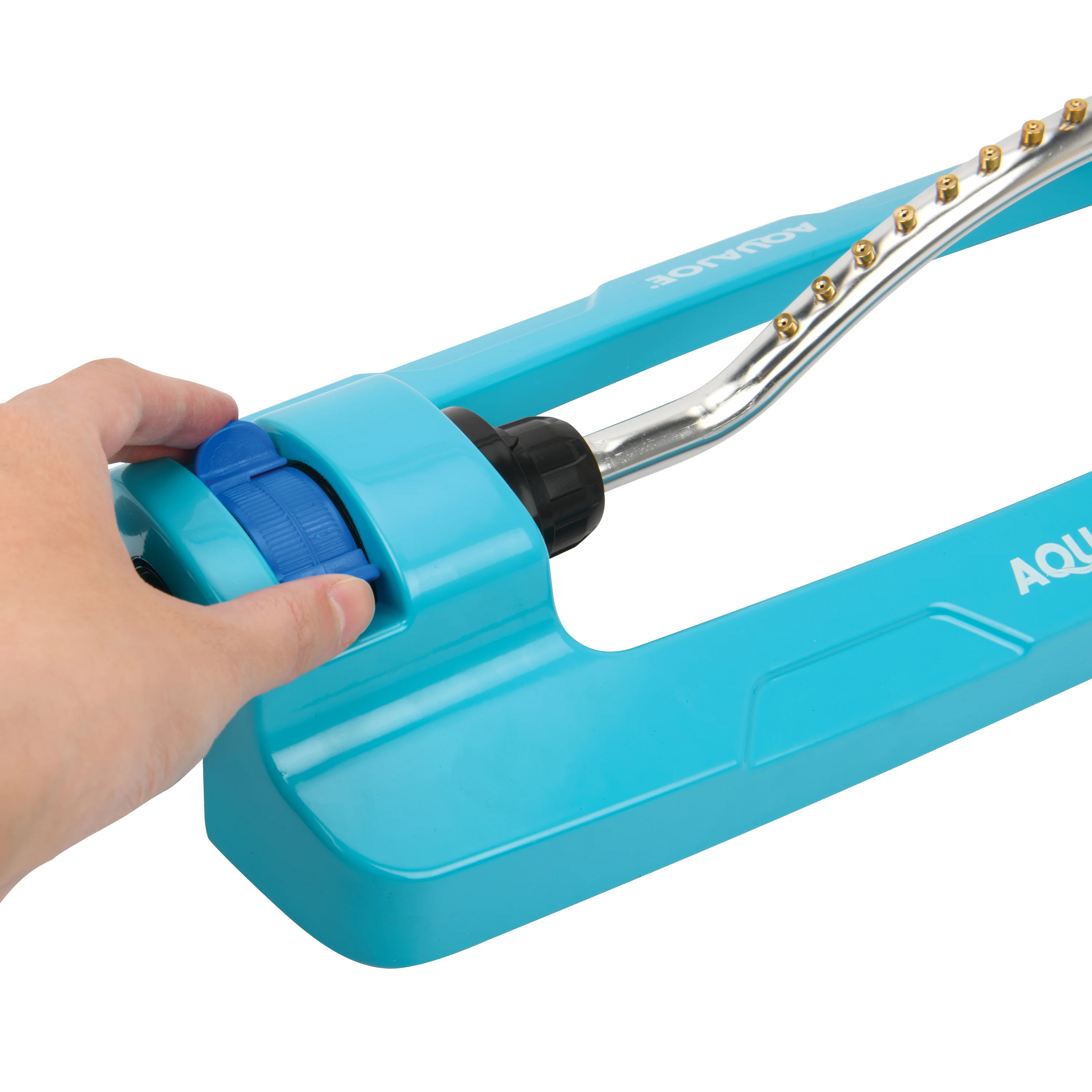 Aqua Joe AJ-OMS18-BRS Indestructible Metal Base Oscillating Sprinkler | Customizable Coverage | 4295 Sq. Ft. Max Coverage - Image 5