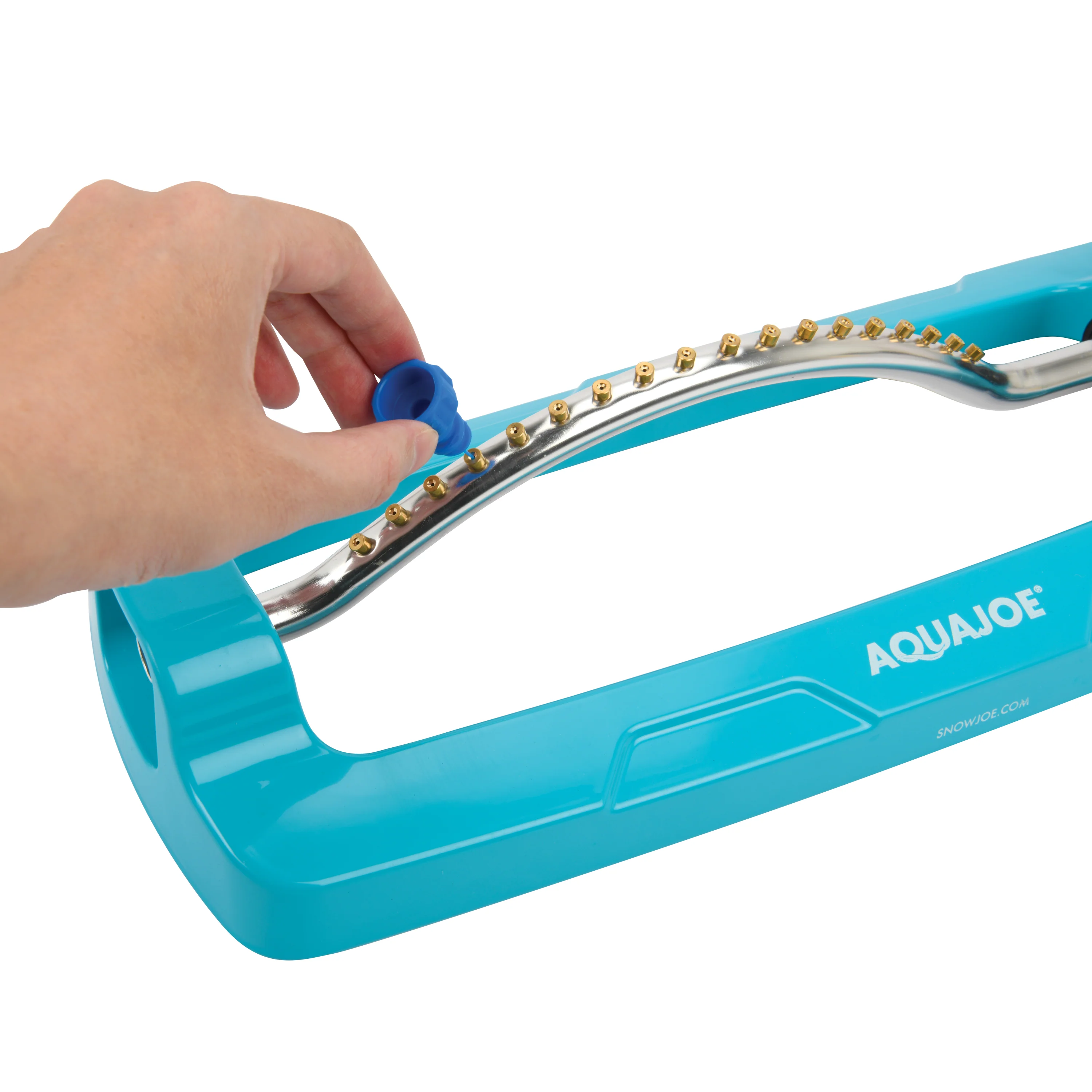 Aqua Joe AJ-OMS18-BRS Indestructible Metal Base Oscillating Sprinkler | Customizable Coverage | 4295 Sq. Ft. Max Coverage - Image 6