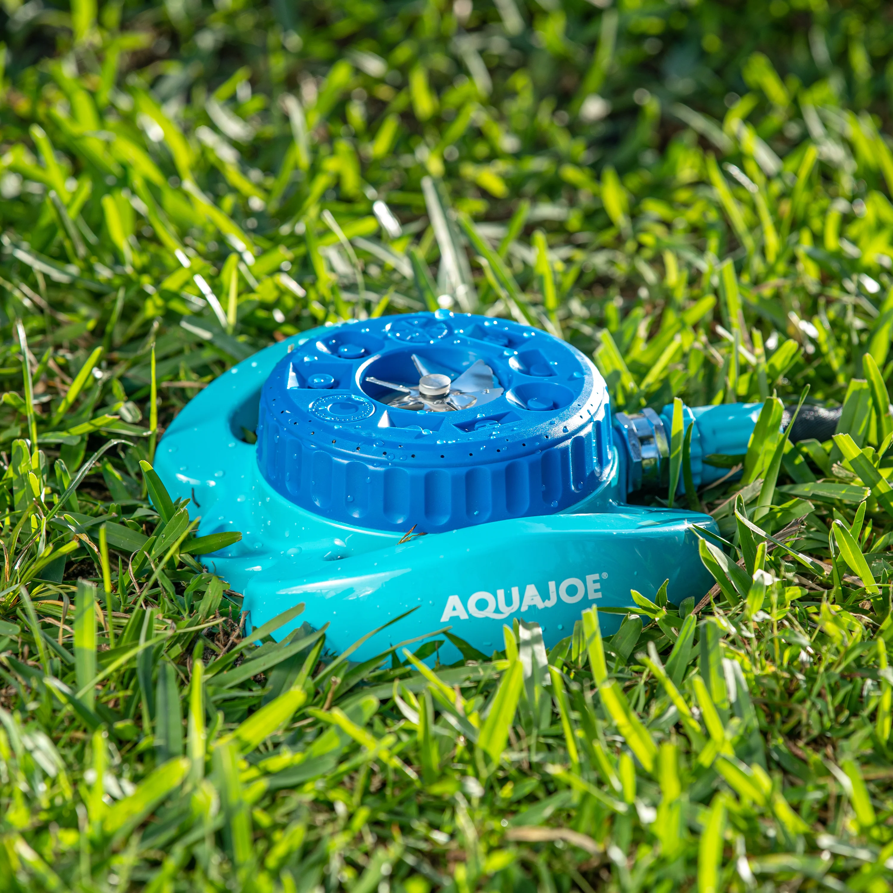 Aqua Joe AJ-TSSBM Indestructible Metal Turret Sprinkler | 9 Spray Patterns | 1,022 Sq. Ft. Max Coverage - Image 6