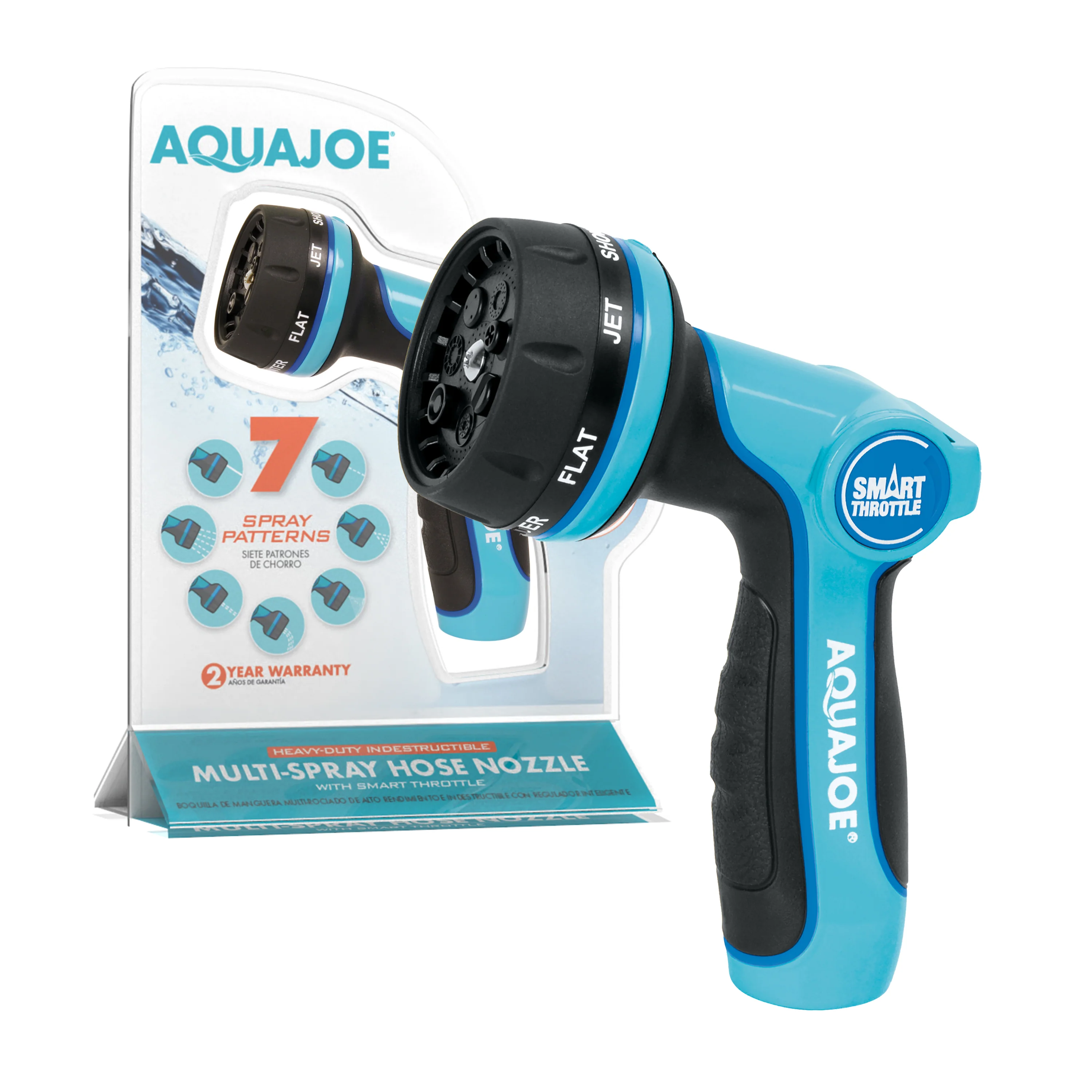 Aqua Joe Heavy-Duty Multi-Function Hose Nozzle W/ Smart Throttle | 7 Spray Patterns - Image 12