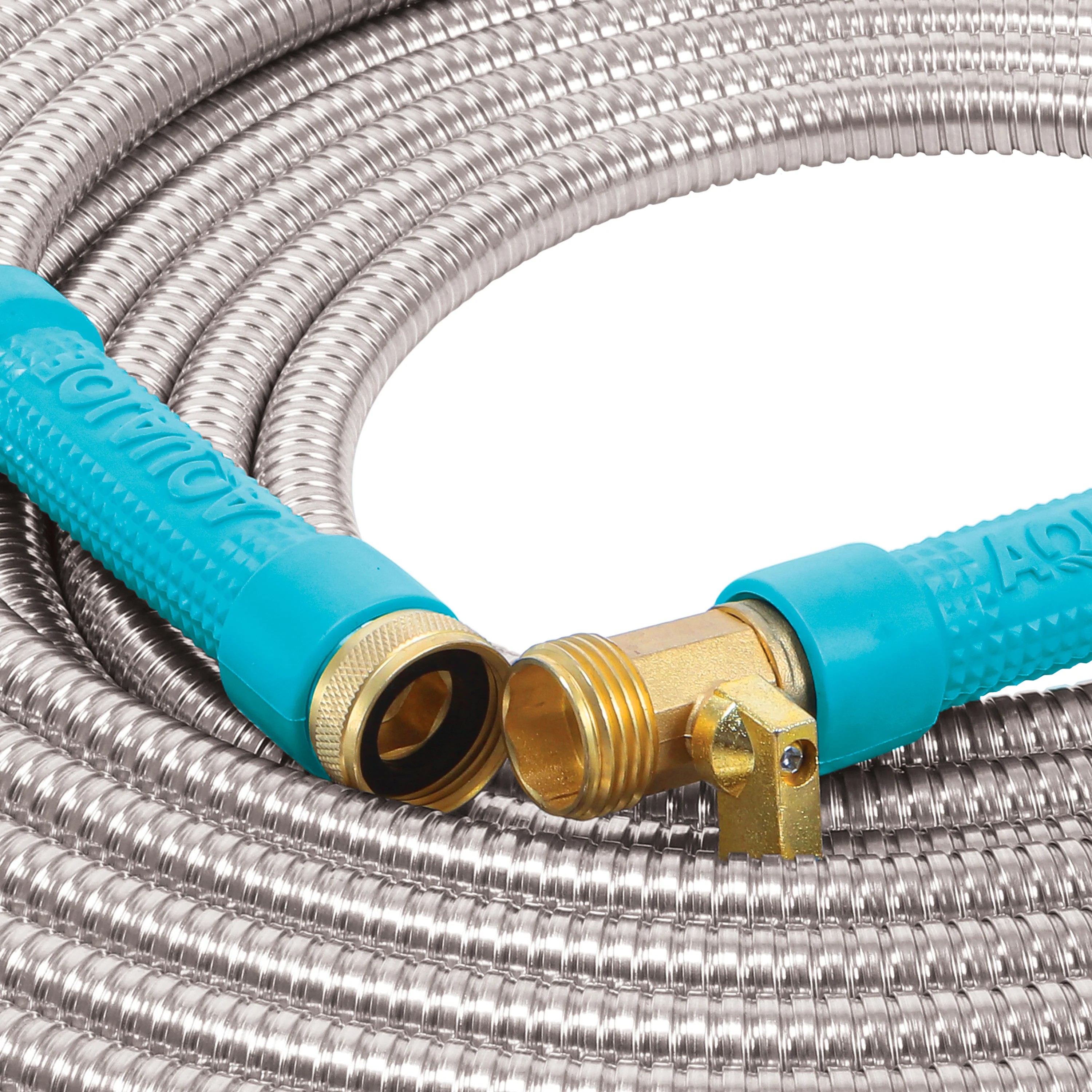Aqua Joe AJSGH75-MAX Heavy-Duty Puncture Proof Garden Hose | 75-Foot | 1/2-Inch | w/ Brass Fitting & On/Off Valve | Spiral Constructed 304-Stainless Steel Metal - Image 22