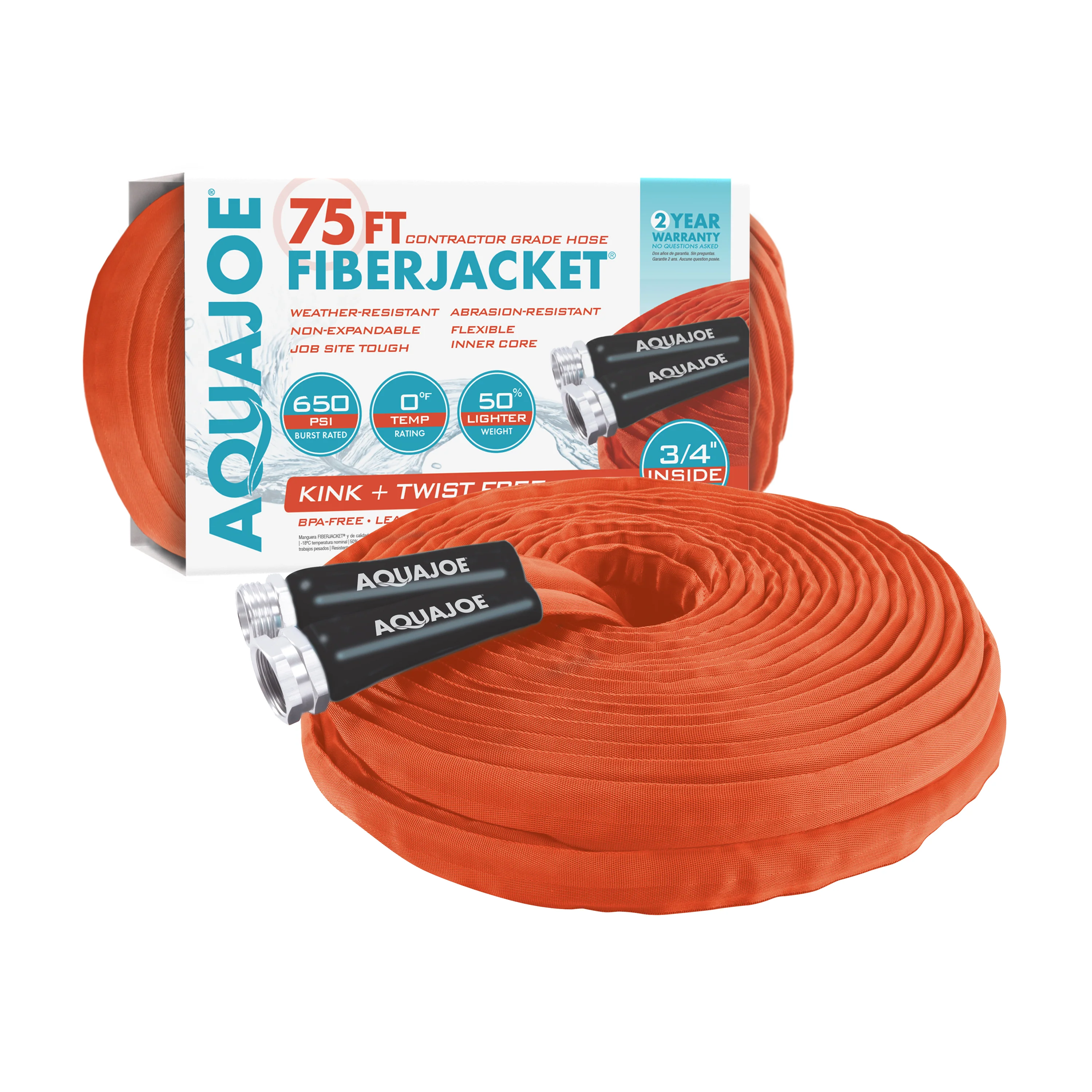 Aqua Joe Contractor Hose Bundle | Includes 75ft Contractor Grade Hose + Mini Oscillating Sprinkler - Image 17