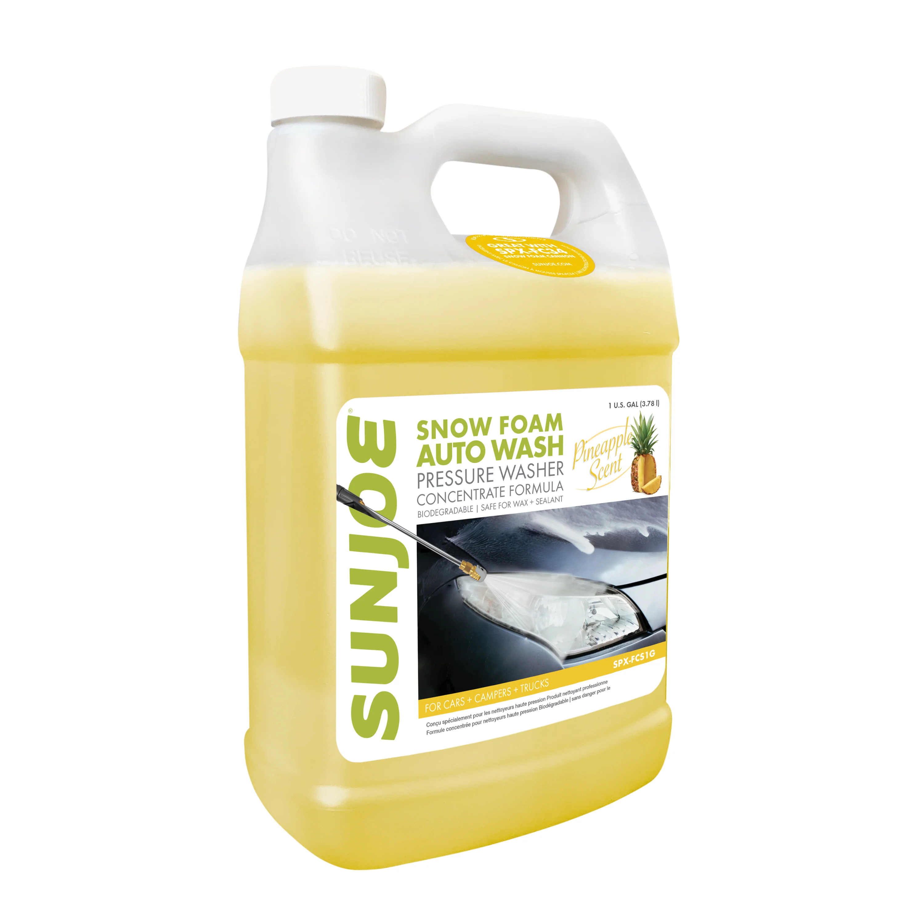 Aqua Joe Hose Powered Foamer Cannon Car Wash Kit | Includes Hose Powered Foam Cannon, 50-Foot PRO Hose, and Auto Foam Car Wash Soap - Image 4