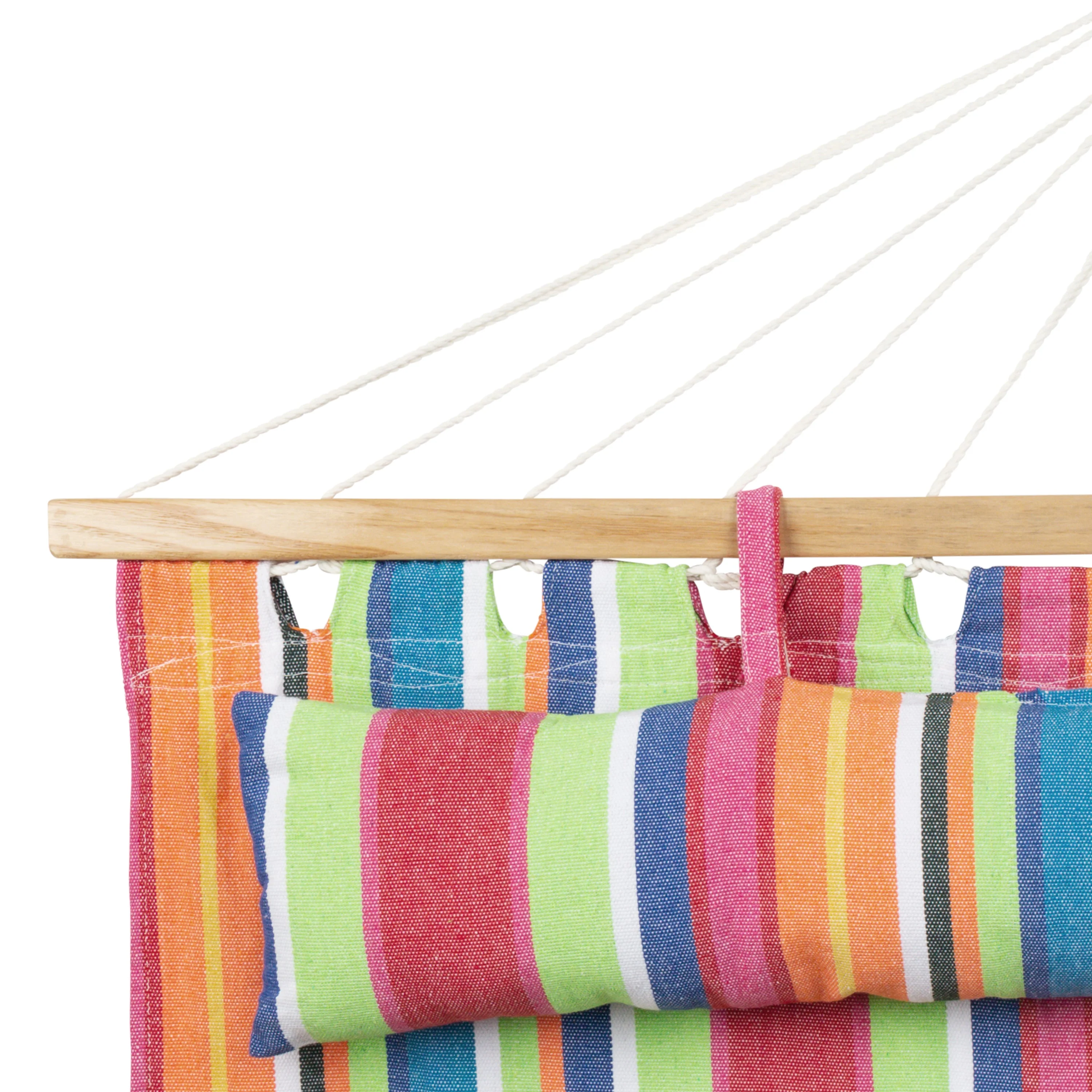 Bliss Hammocks BH-404B Caribbean Hammock w/ Pillow & Hanging Hardware | 48-in. Wide | 265 Lb. Capacity (Tropical Fruit) - Image 6