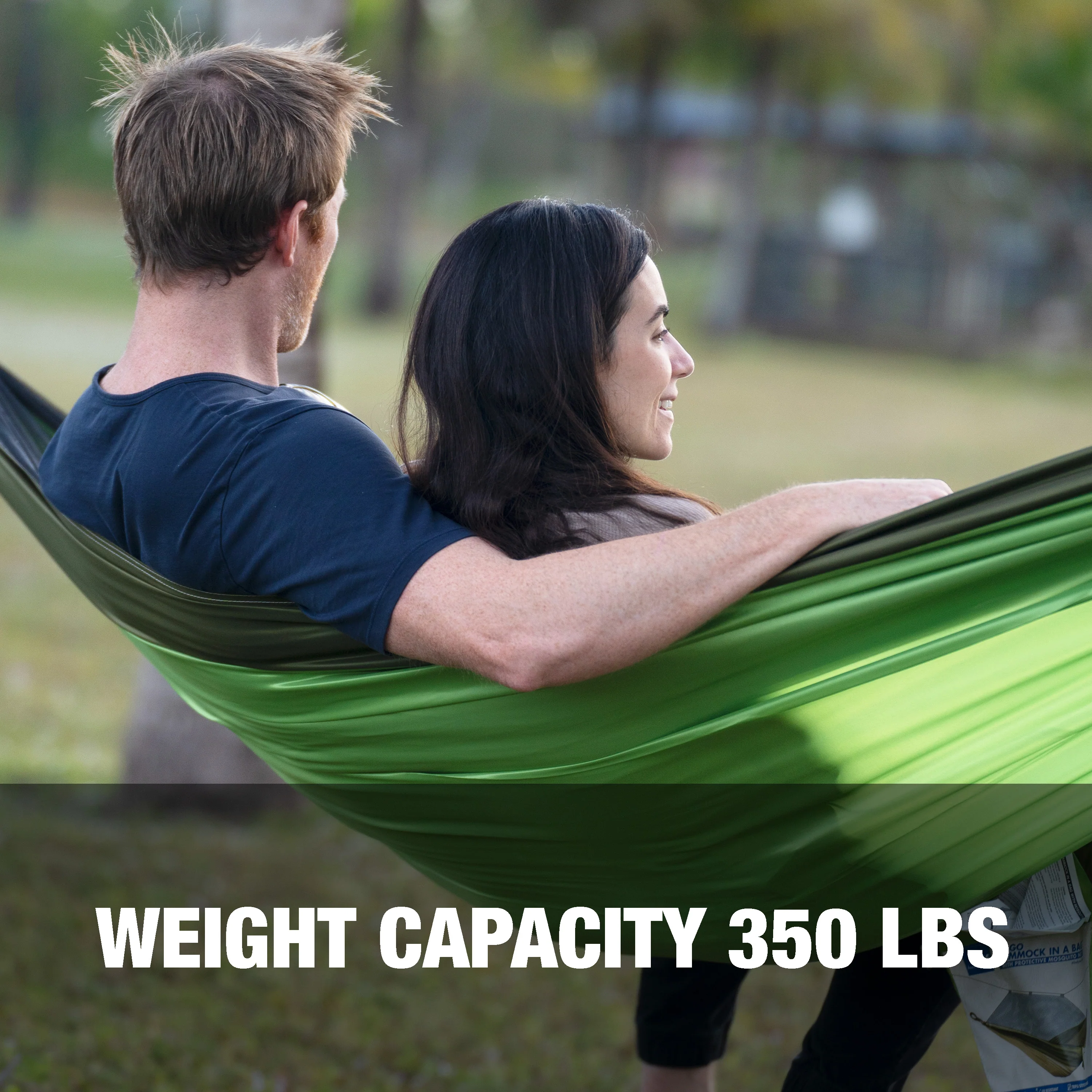 Bliss Hammocks BH-406XLS-FG Hammock in a Bag w/ Adjustable Tree Straps | 54-in. Wide | Weather & UV Resistant | 350 Lb. Capacity (Forest Green) - Image 7