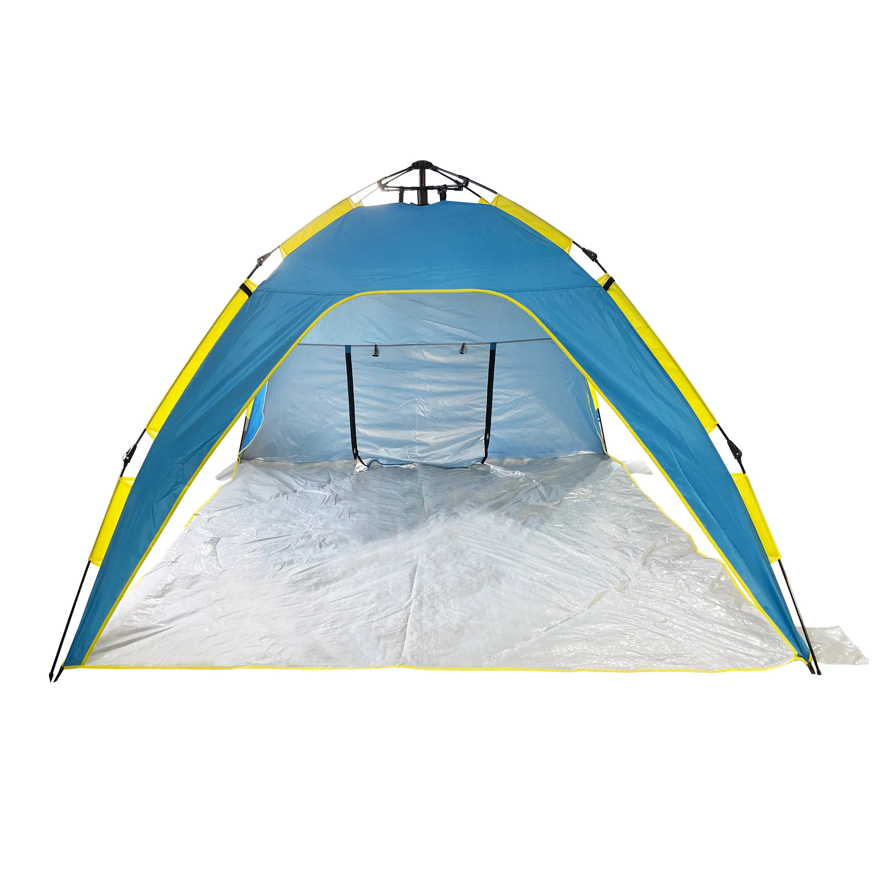 Bliss Hammocks BHT-A39-BY Pop-Up Beach Tent W/ Carry Bag | Sun Protectant & Wind Resistant, Durable, Breathable Mesh Walls | Collapsible Design (Blue & Yellow) - Image 5