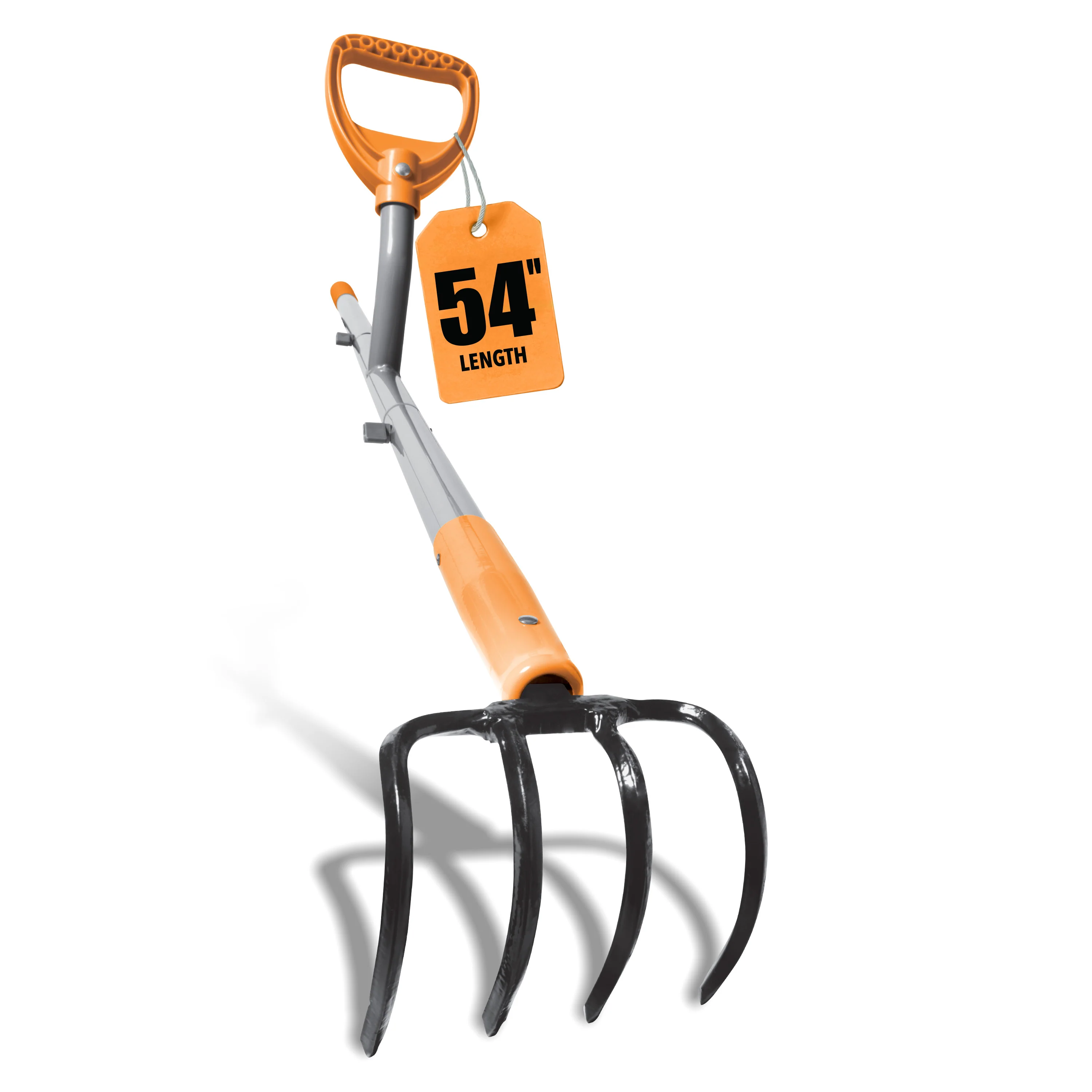 Ergie Systems Steel Shaft Garden Soil Cultivator | 54-Inch | 4 Tines - Image 2