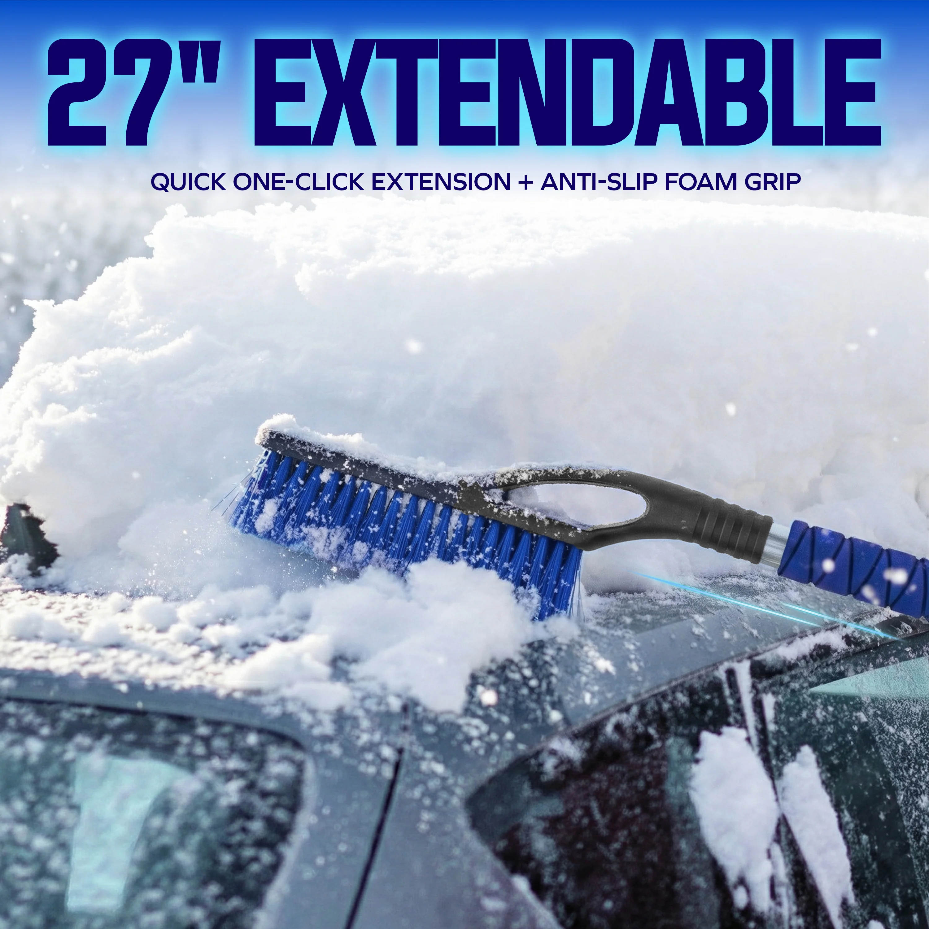Snow Joe Car Snow Removal Brush + De-icing Shovel for Car Windshield | 27-Inch | 2-Pack - Image 5