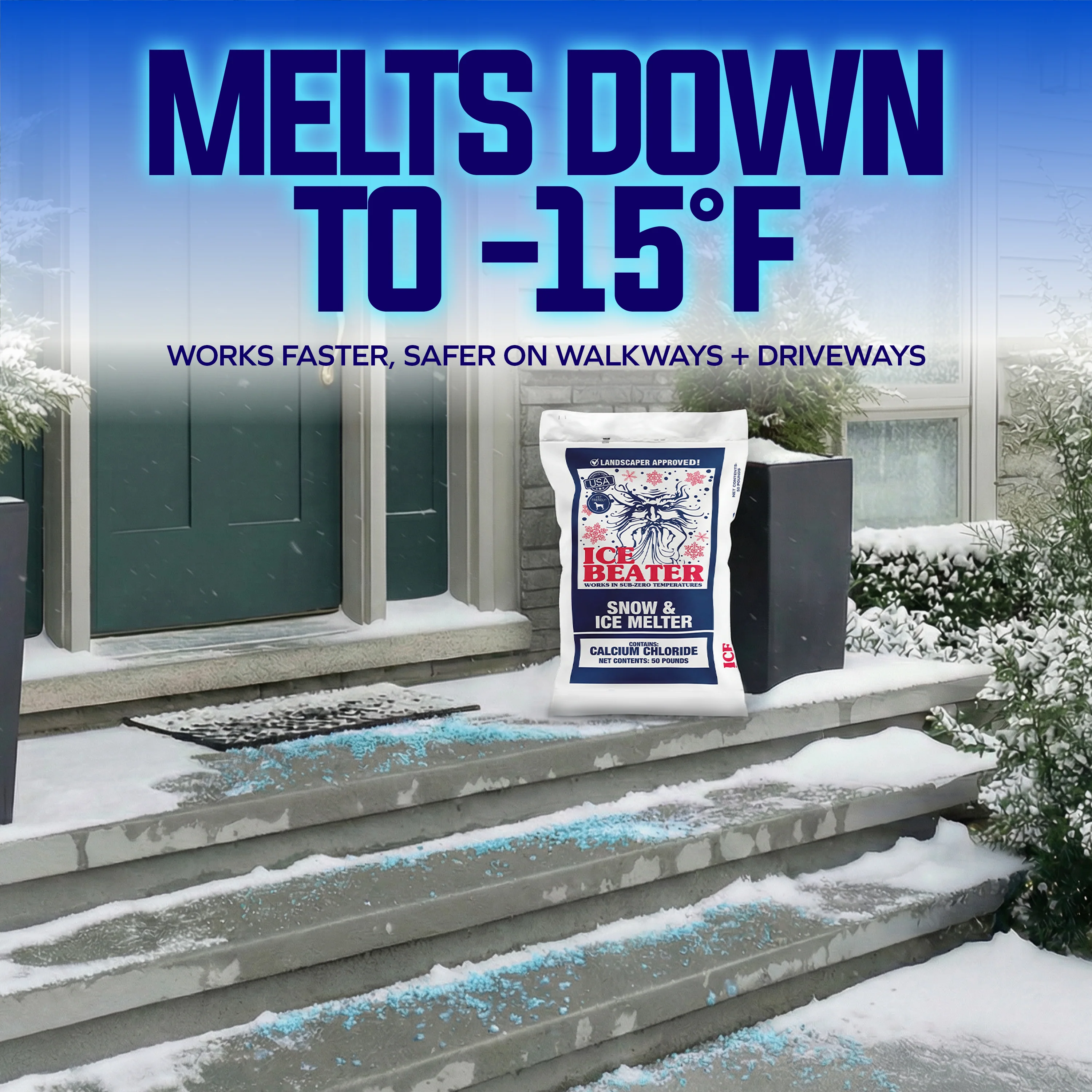 Snow Joe Ice Beater Snow & Ice Melter | Pet Friendly | Works In Sub-zero Temperatures | 50-Lb. Bag - Image 3