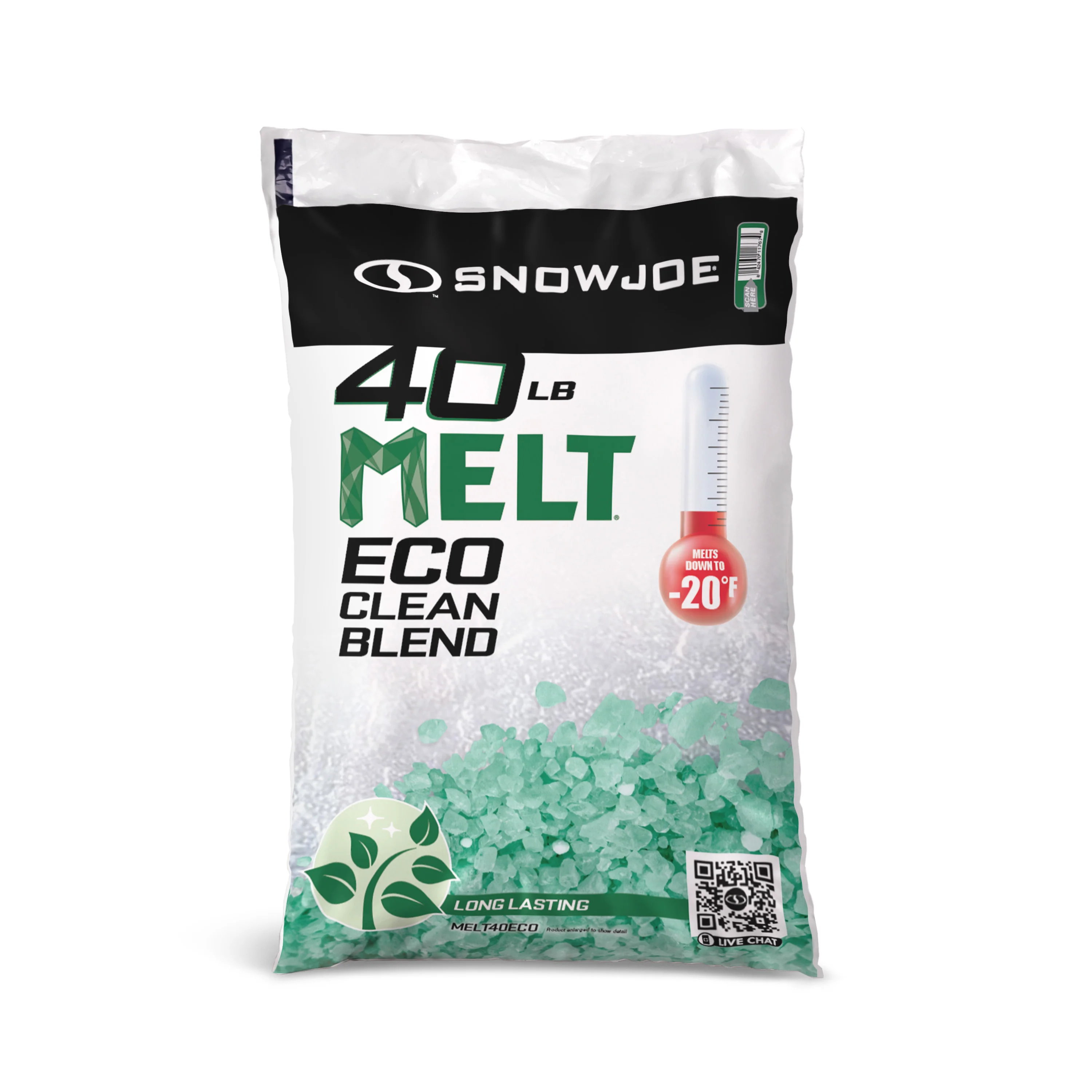 Snow Joe Eco Clean Ice Melt | 40-Lb. Bag | Melts Down To -20°F