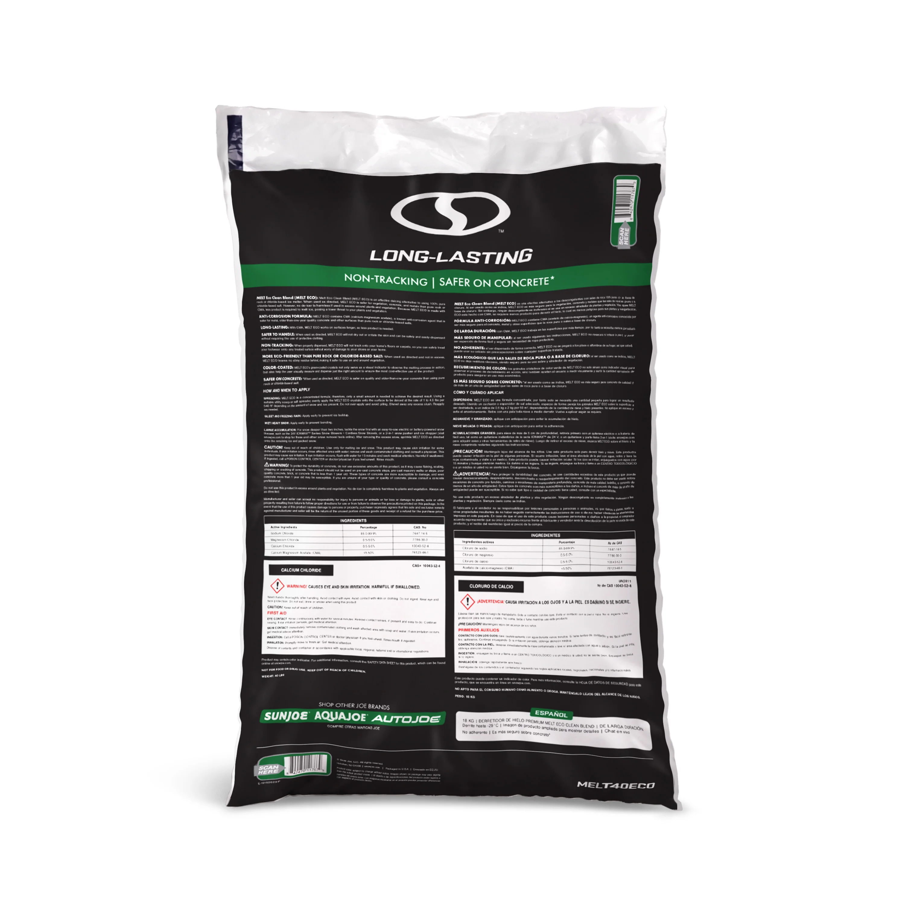 Snow Joe Eco Clean Ice Melt | 40-Lb. Bag | Melts Down To -20°F - Image 2