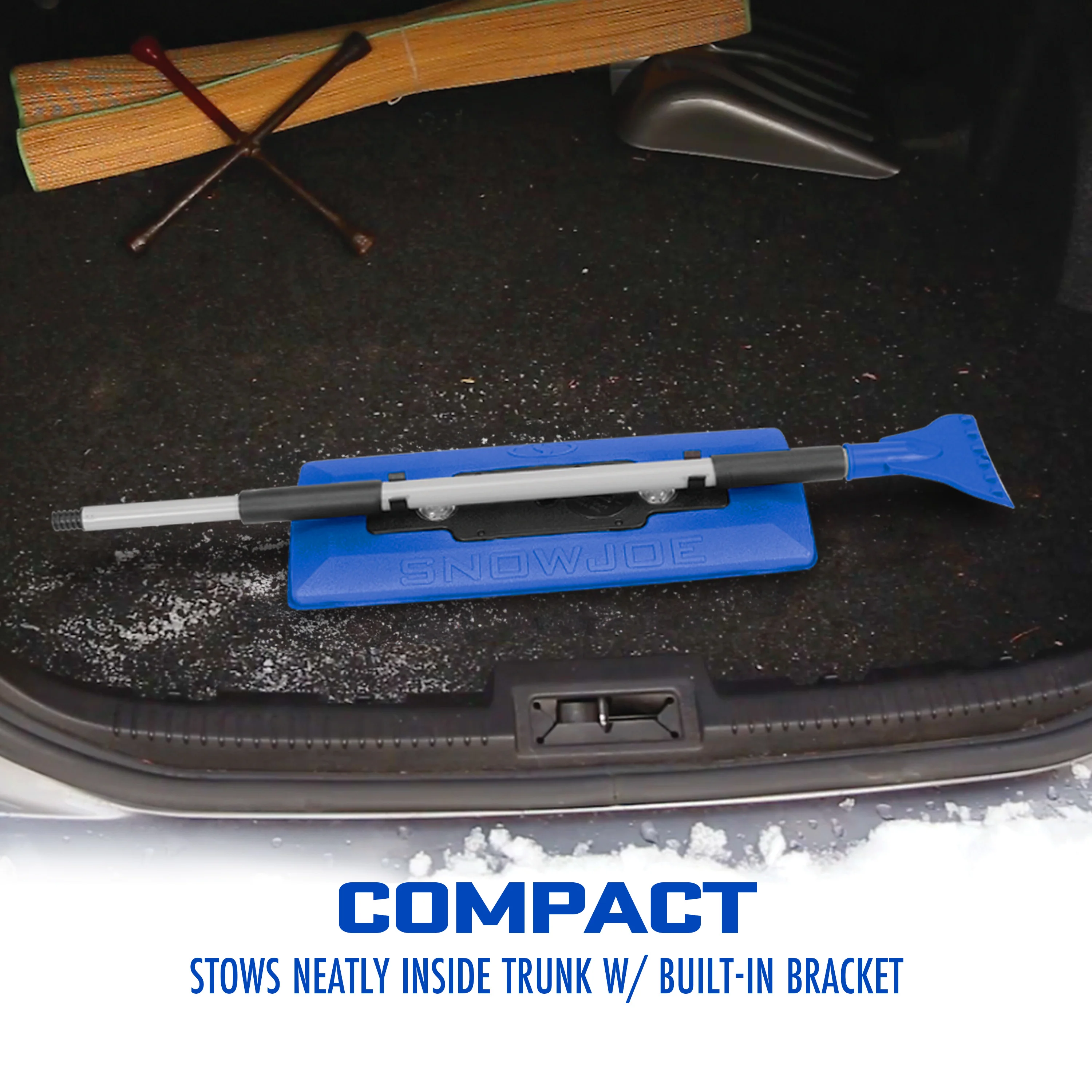 Snow Joe SJBLZD-LED 4-In-1 Telescoping Snow Broom + Ice Scraper | 18-Inch Foam Head | Headlights (Blue) - Image 5