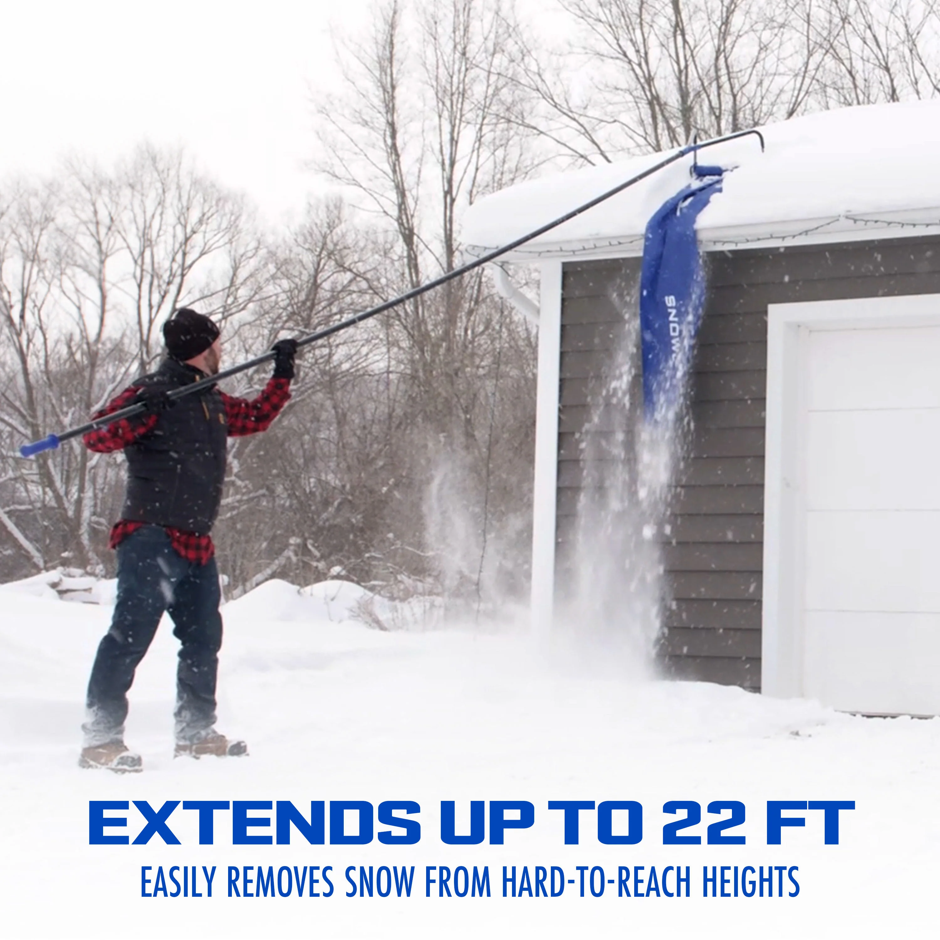 Snow Joe RJ208M PRO Snow Removal Roof Rake W/ 20-Foot Debris Slide | 28-Foot Max Reach - Image 5