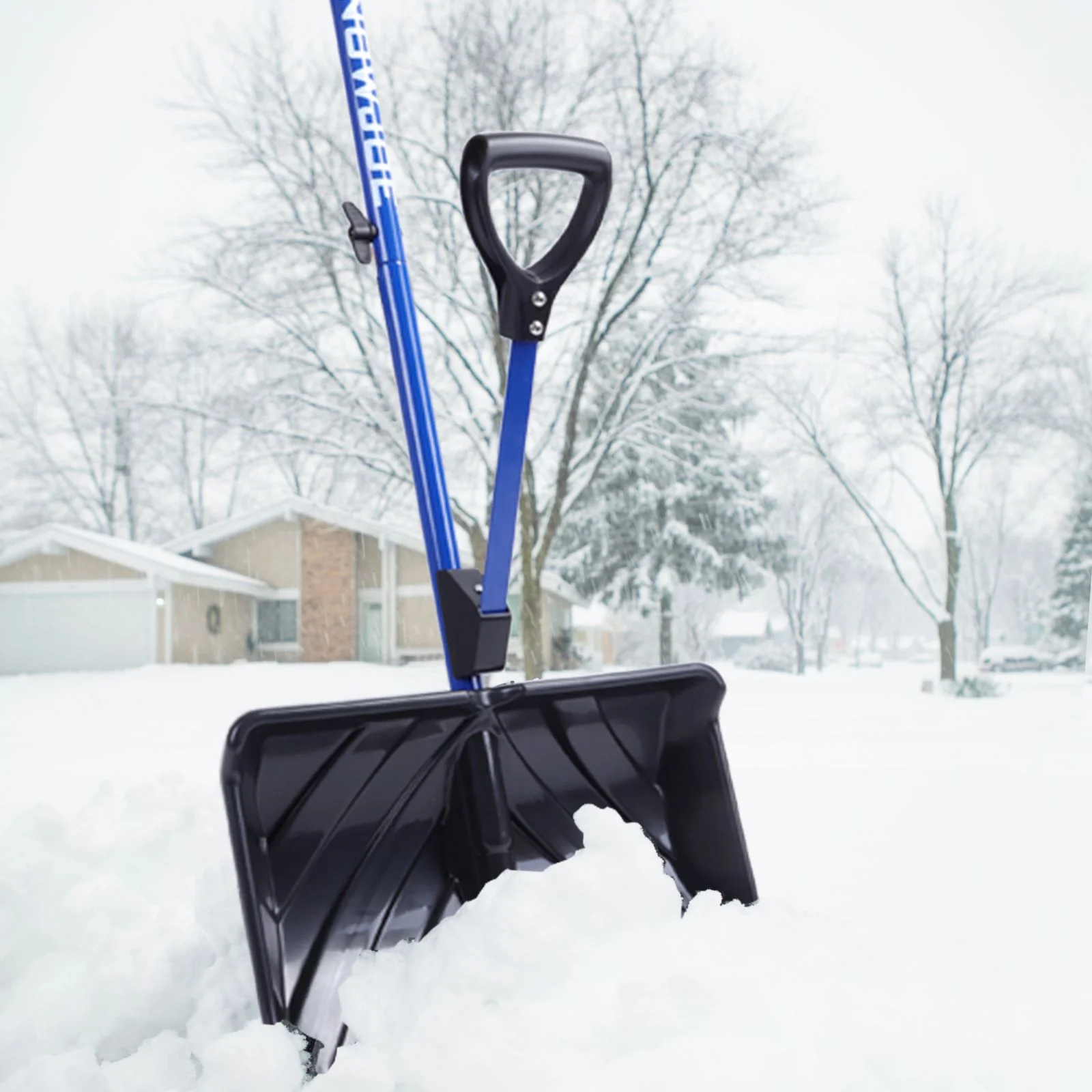 Snow Joe Shovelution Strain-Reducing Snow Shovel | 18-Inch | Spring Assisted Handle - Image 7