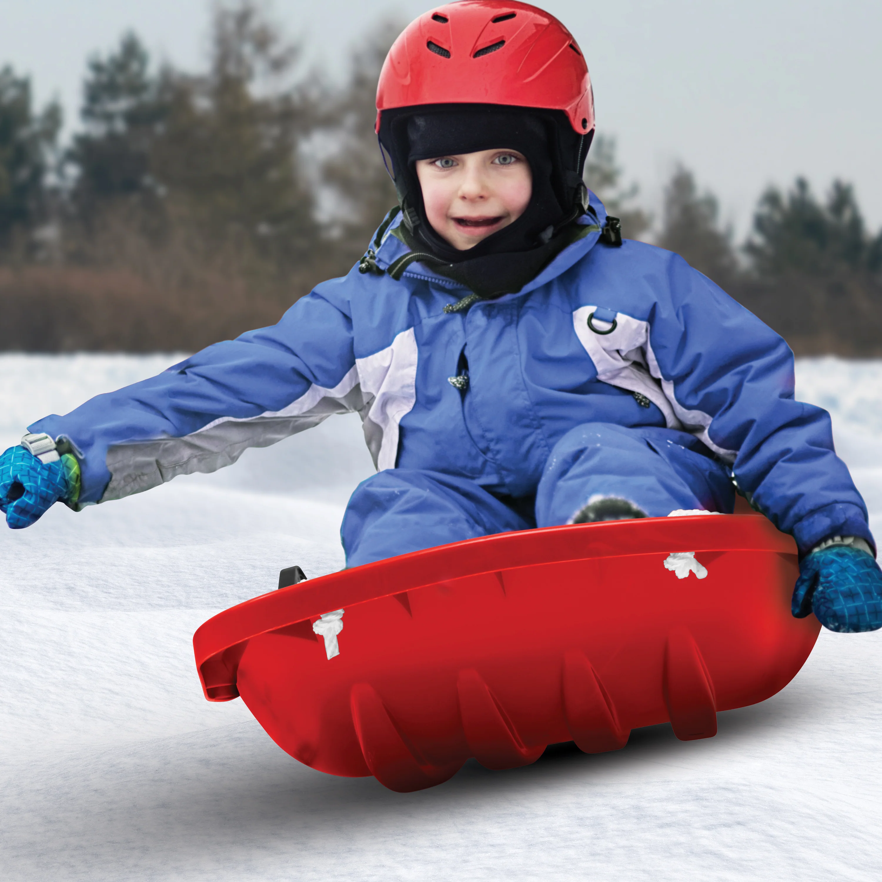 Snow Joe SJ-SLD34-RED Snow Sled for Kids 4-8 | Fits 2 Riders | 34-inch (Red) - Image 6