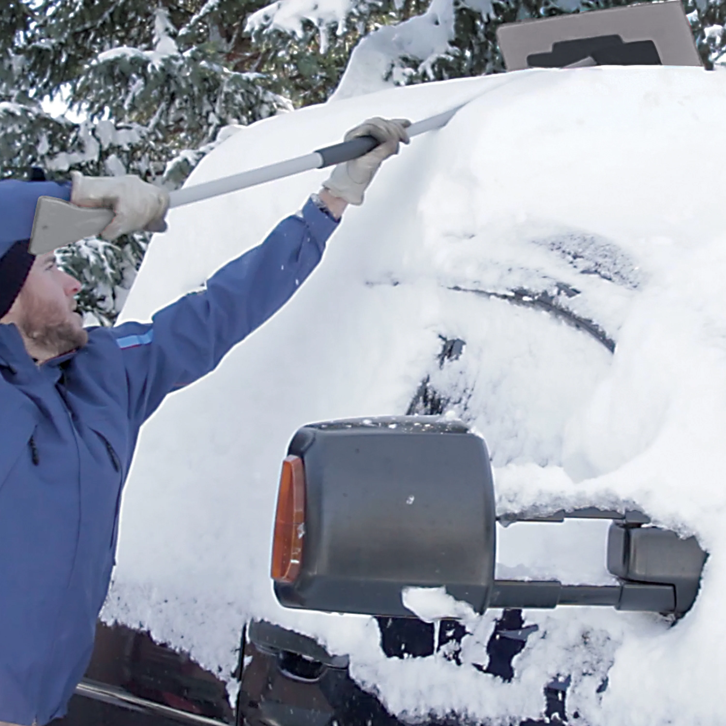 Snow Joe SJBLZD-JMB-GRY2 Jumbo Telescoping Snow Broom + Ice Scraper | 2-Pack (Gray) - Image 6