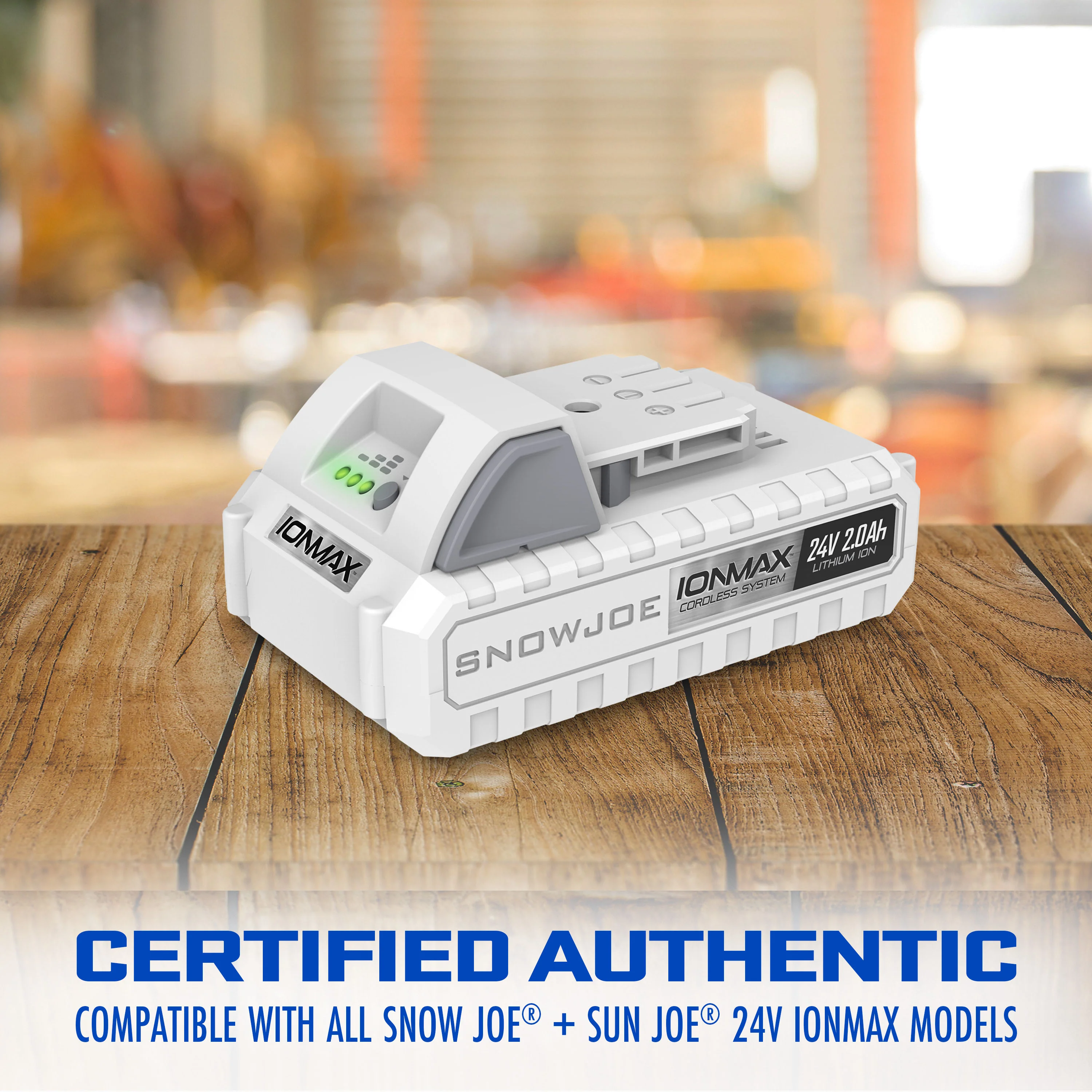 Snow Joe + Sun Joe CERTIFIED AUTHENTIC 24-Volt* IONMAX Battery Bundle | 3 x 2.0-Ah Lithium-ion Batteries - Image 3