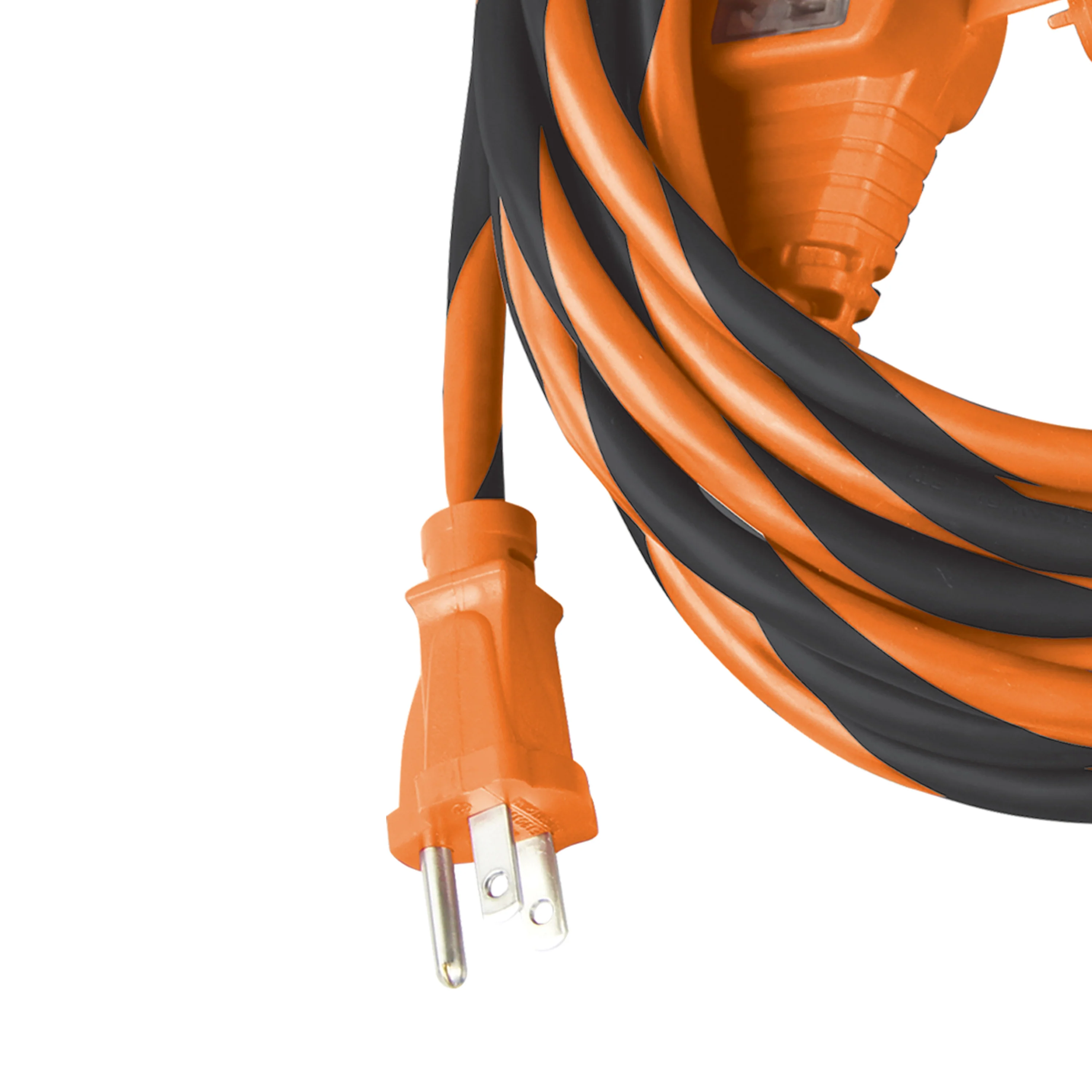 Snow Joe + Sun Joe PJEXT25MO-OB Indoor + Outdoor Extension Cord | 25-Foot | Cord Connect Adapter | Orange + Black Stripe - Image 3