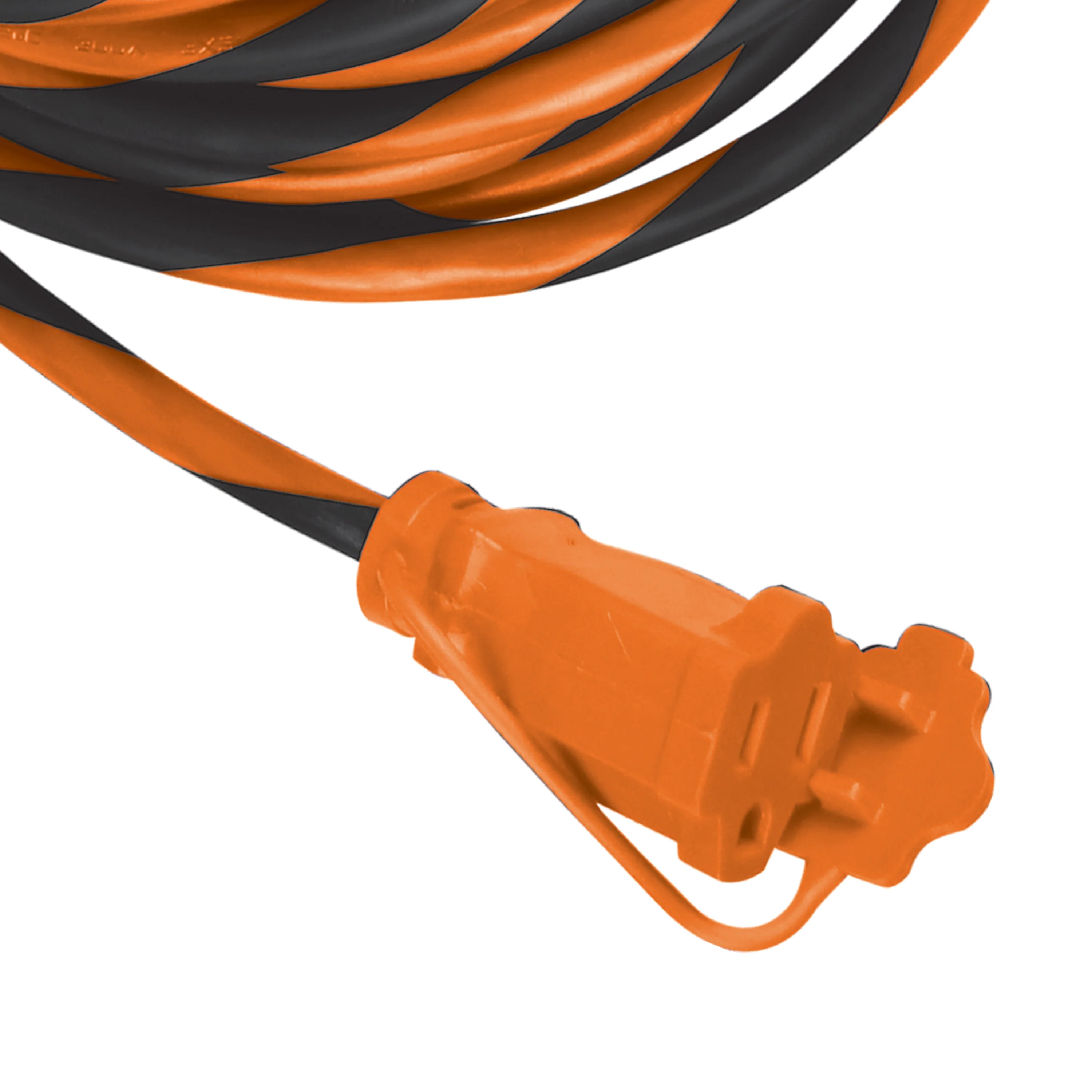 Snow Joe + Sun Joe PJEXT25MO-OB Indoor + Outdoor Extension Cord | 25-Foot | Cord Connect Adapter | Orange + Black Stripe - Image 4