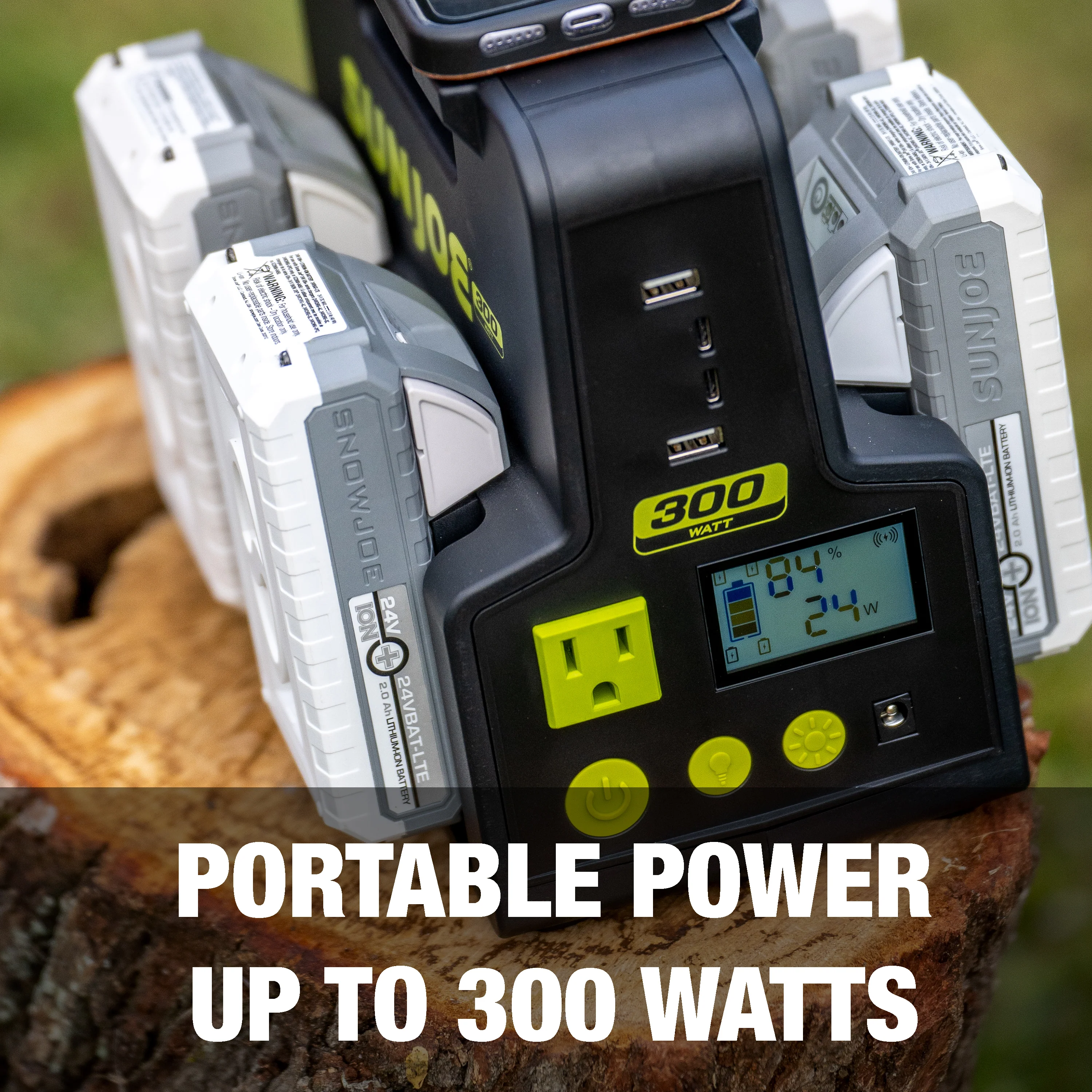 Snow Joe + Sun Joe Ultimate 24-Volt* Charging Bundle | Portable Generator/Charging Station & 2.0-Ah Battery - Image 5