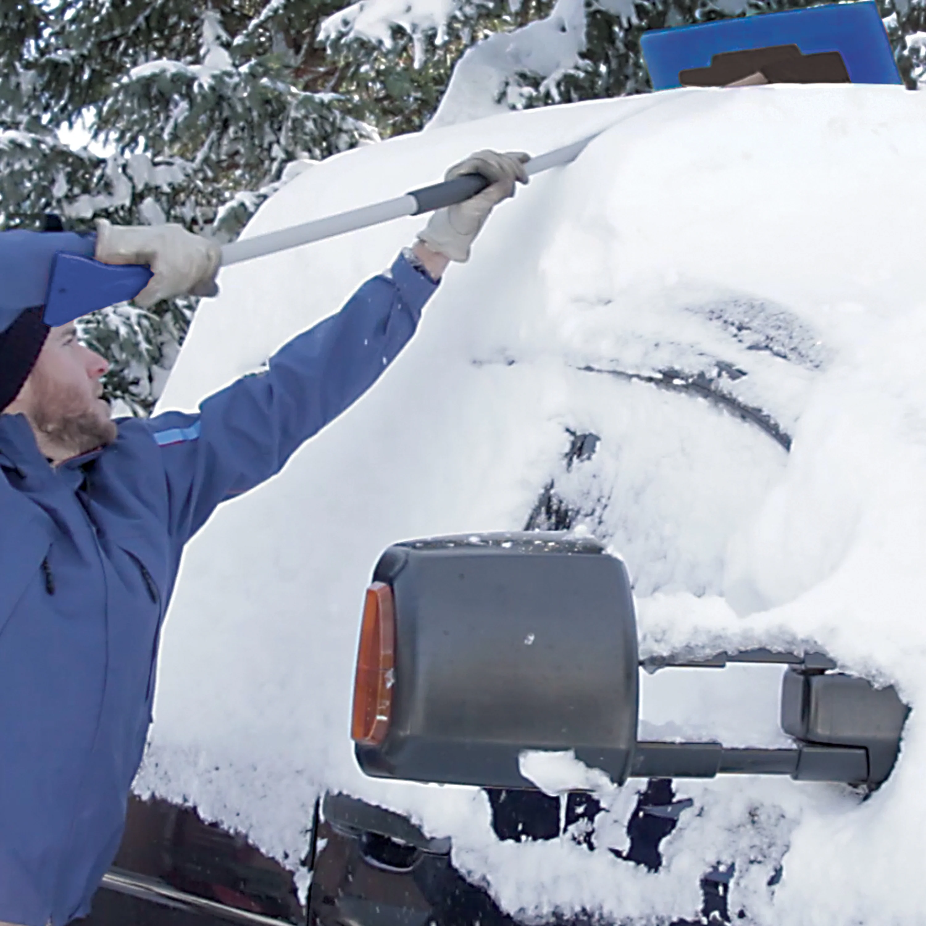 Snow Joe SJBLZD-JMB2-SJB 2-Pack Jumbo Telescoping Snow Broom + Ice Scraper | 19-inch - Image 3