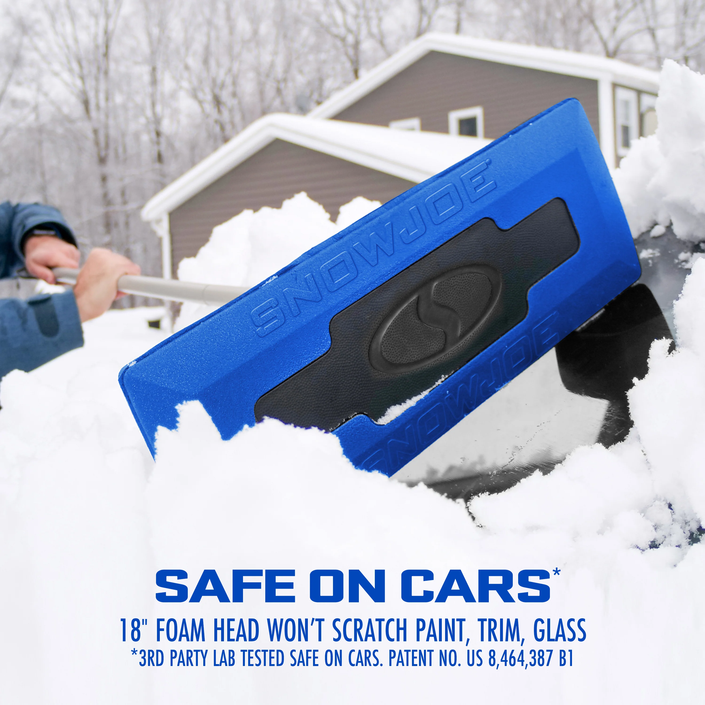 Snow Joe The Original 2-In-1 Telescoping Snow Broom + Ice Scraper | No-Scratch Foam Head, Closed Cell Foam for No Water Absorption | 18-Inch Foam Head - Image 6