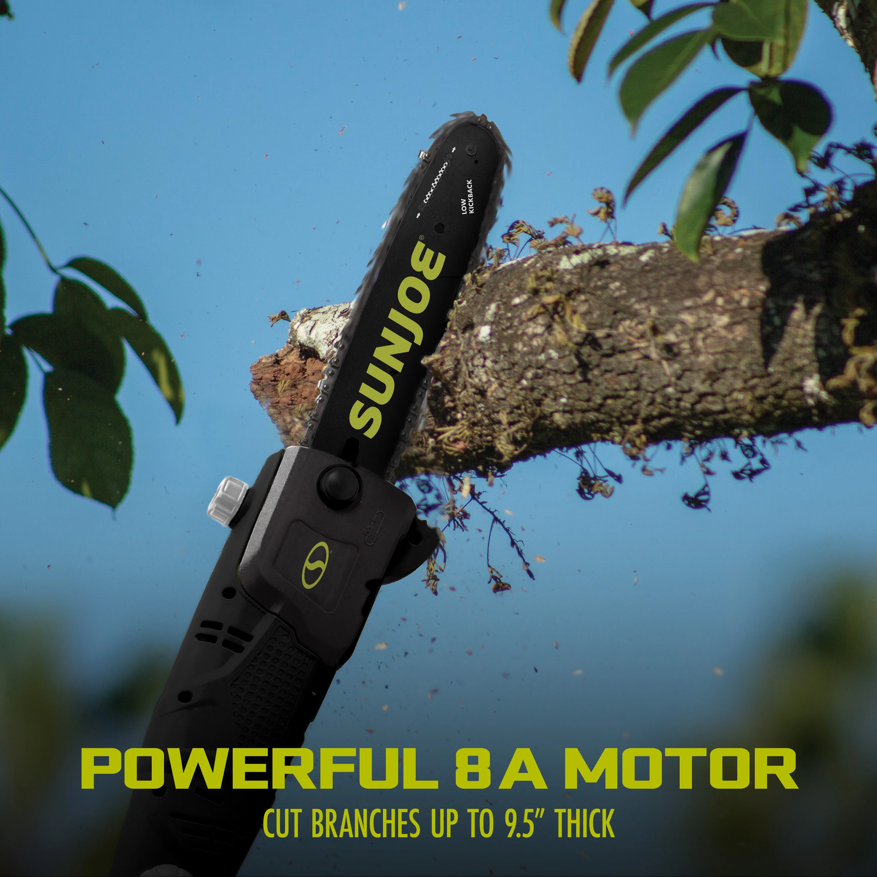 Sun Joe SWJ803E Electric Multi-Angle Pole Chain Saw | 10-Inch | 8.0-Amp - Image 4