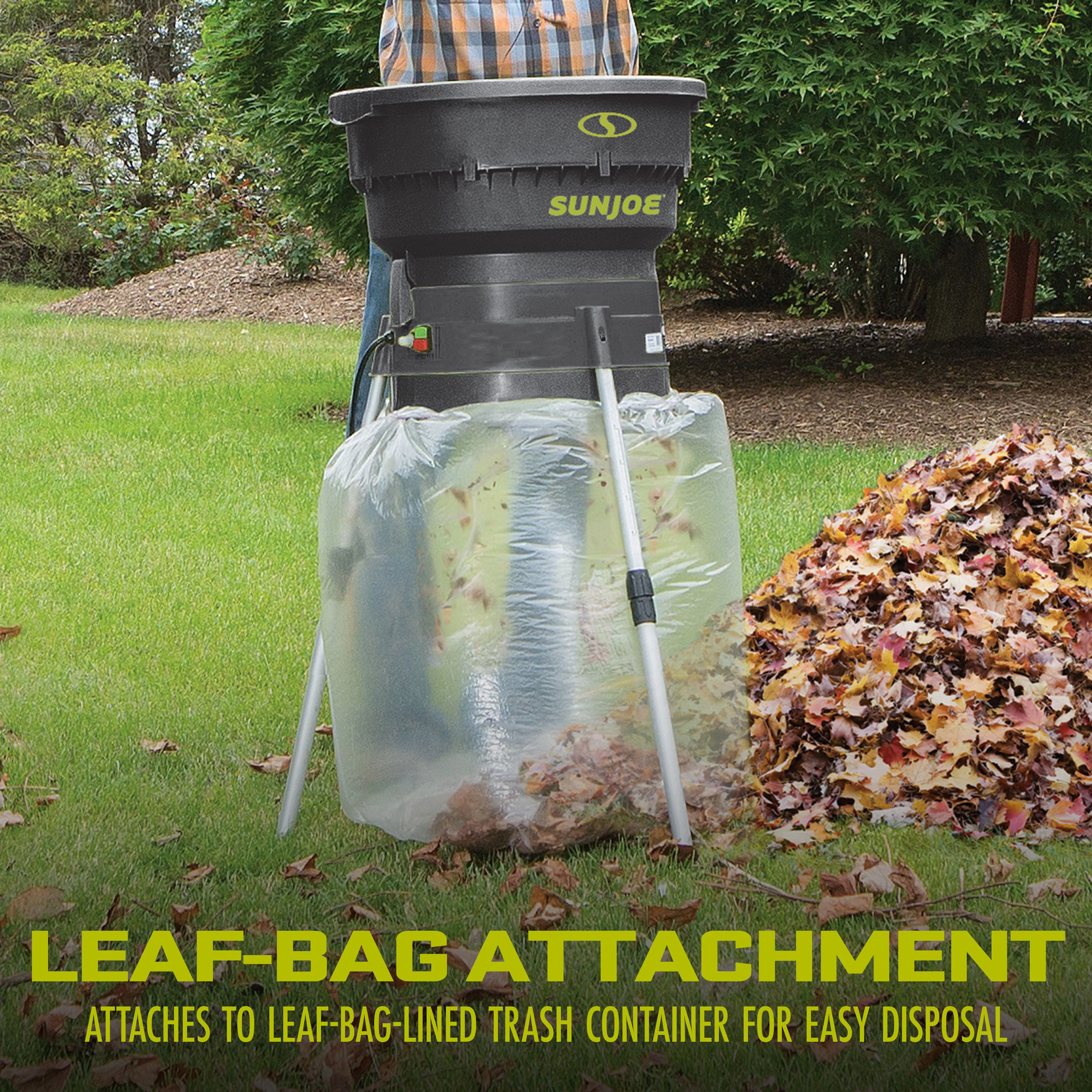 Sun Joe Electric Leaf Mulcher + Shredder | 16:1 Reduction | 13 Amp | 8,000 RPM | Mulches Up To 55 Gallons of Leaves Per Minute - Image 6