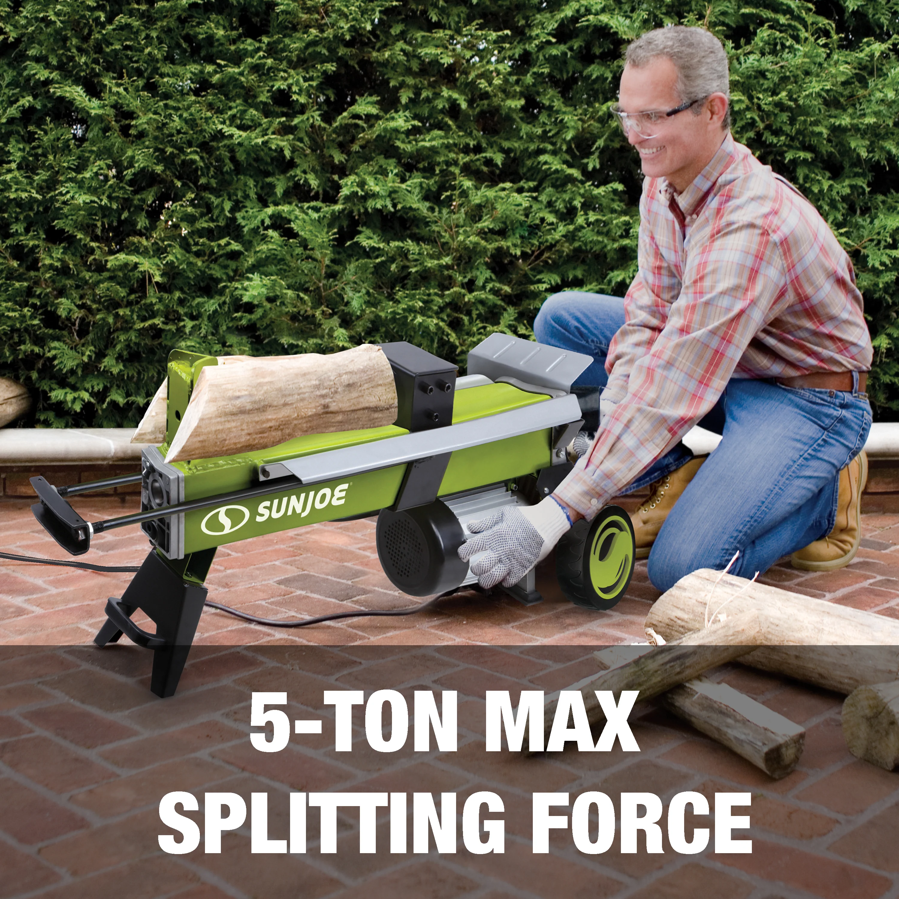 Sun Joe LJ602E Electric Log Splitter | 5-Ton | 15 Amp | Hydraulic Ram - Image 6
