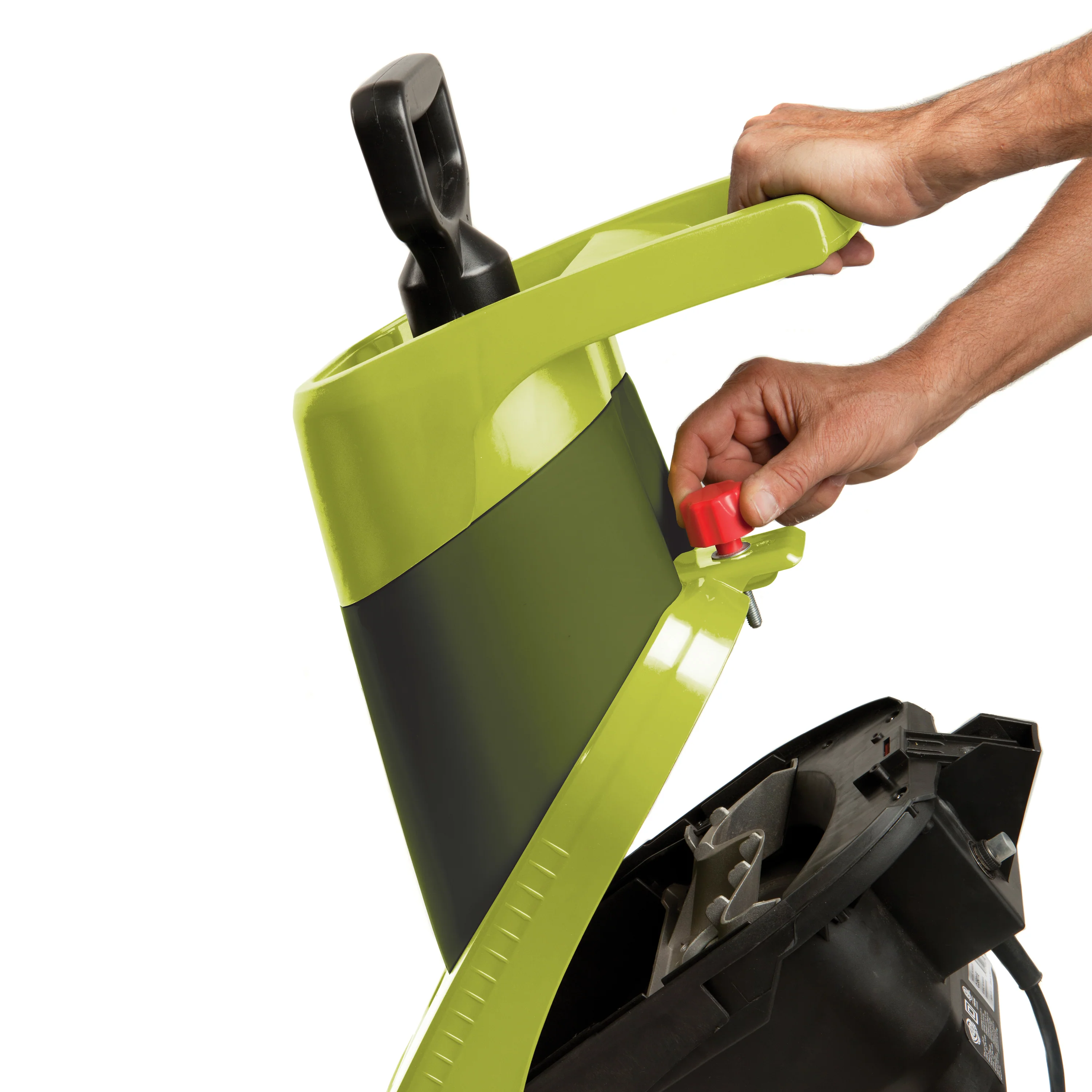Sun Joe CJ602E Electric Wood Chipper | 17:1 Reduction | 15-Amp | 1.57-inch Max Cutting Diameter (Green) - Image 7