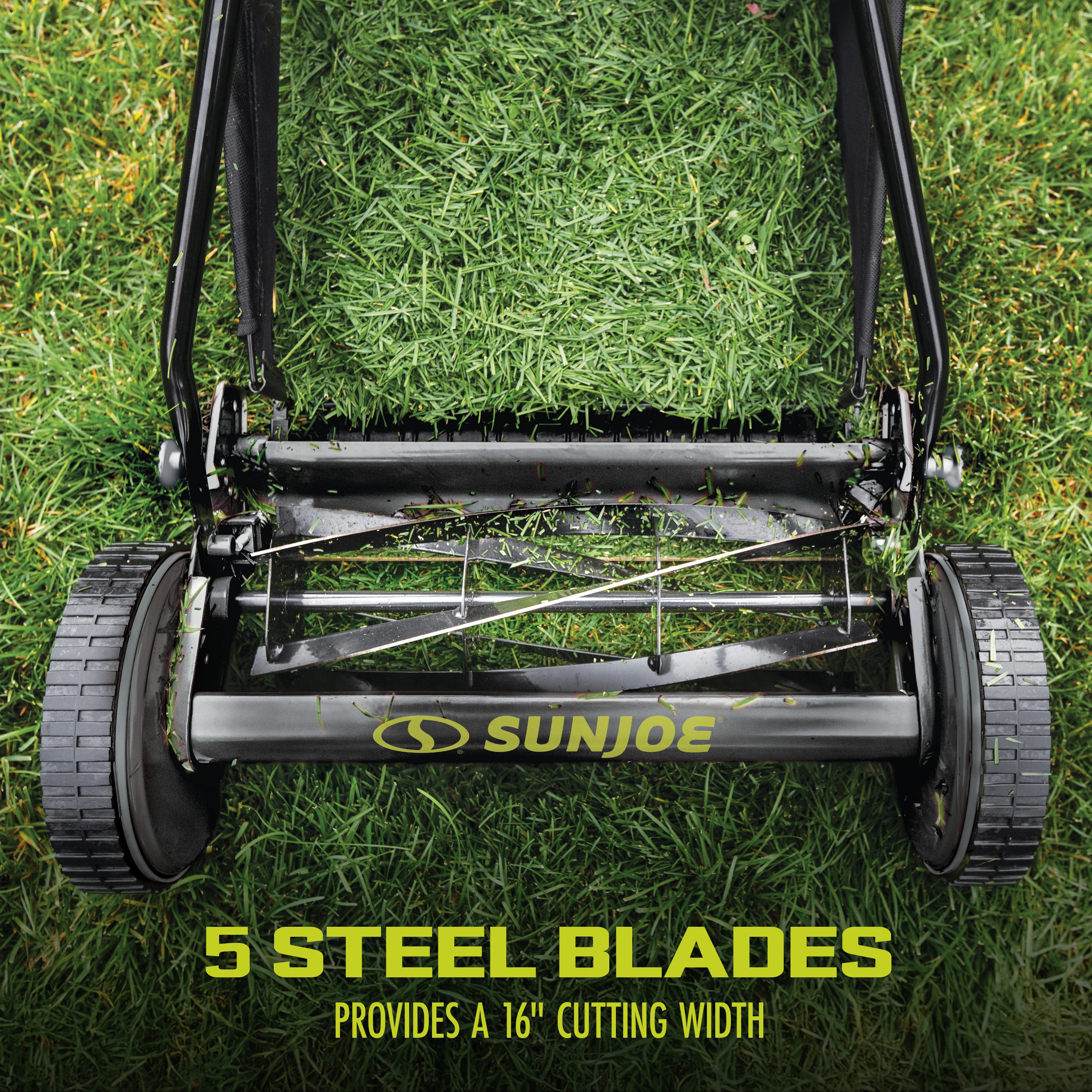 Sun Joe Manual Reel Mower W/ Grass Catcher | 16-inch | 4-Position - Image 4