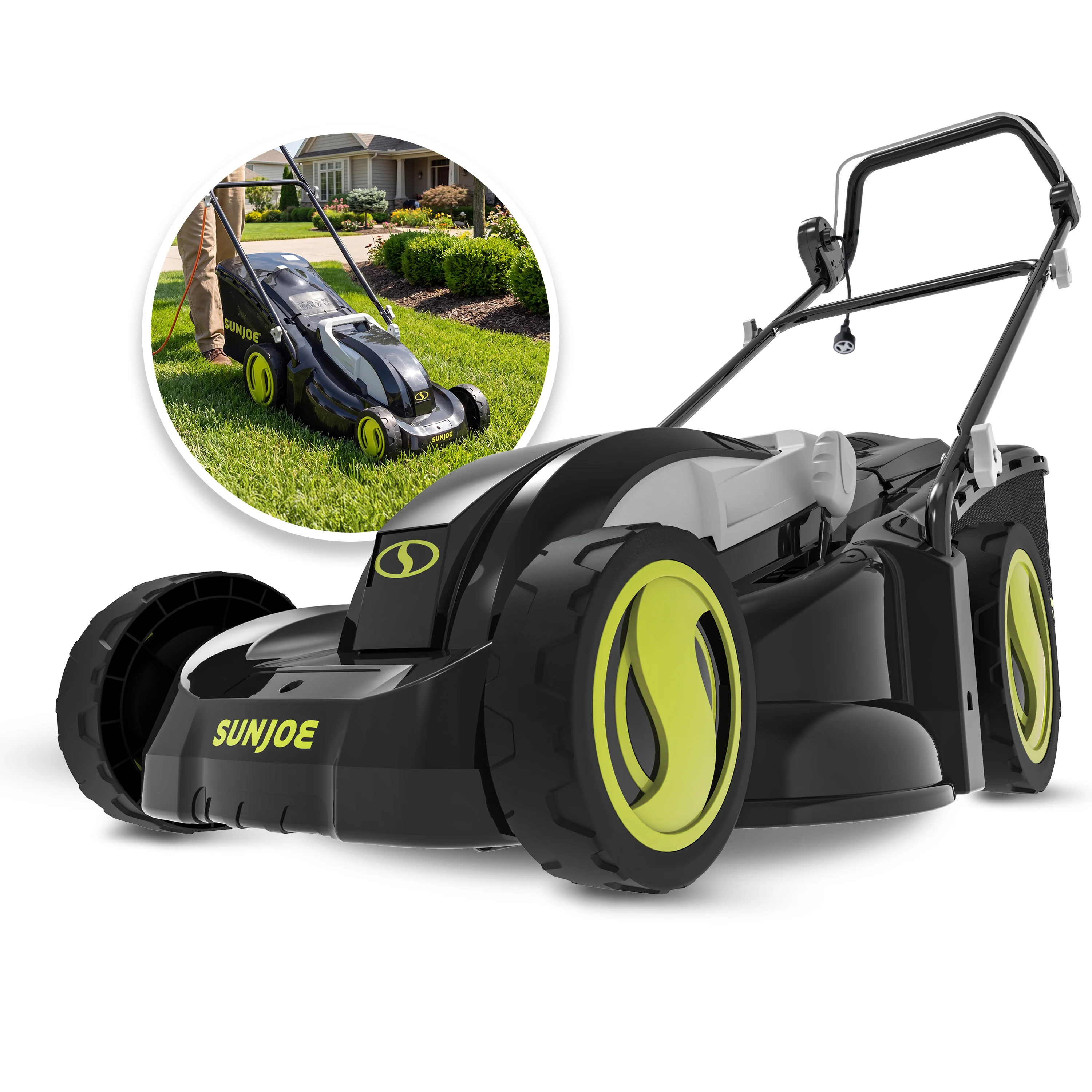 Sun Joe MJ403E Electric Lawn Mower + Mulcher | 17 inch | 13 Amp | 7-position