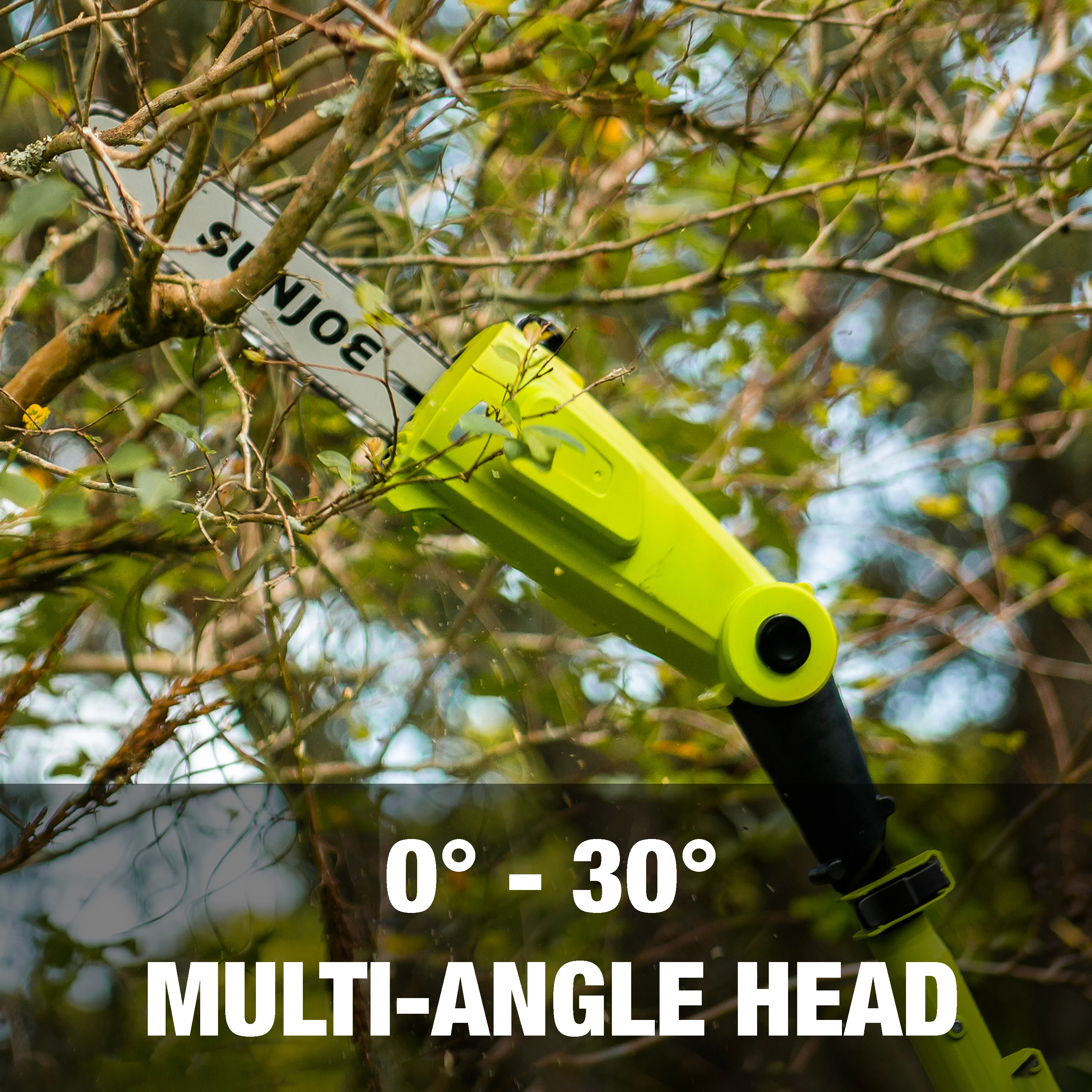 Sun Joe 24-Volt IONMAX Cordless Telescoping Pole Chainsaw Kit | 10-inch | W/ 5.0-Ah Battery + Quick Charger - Image 10