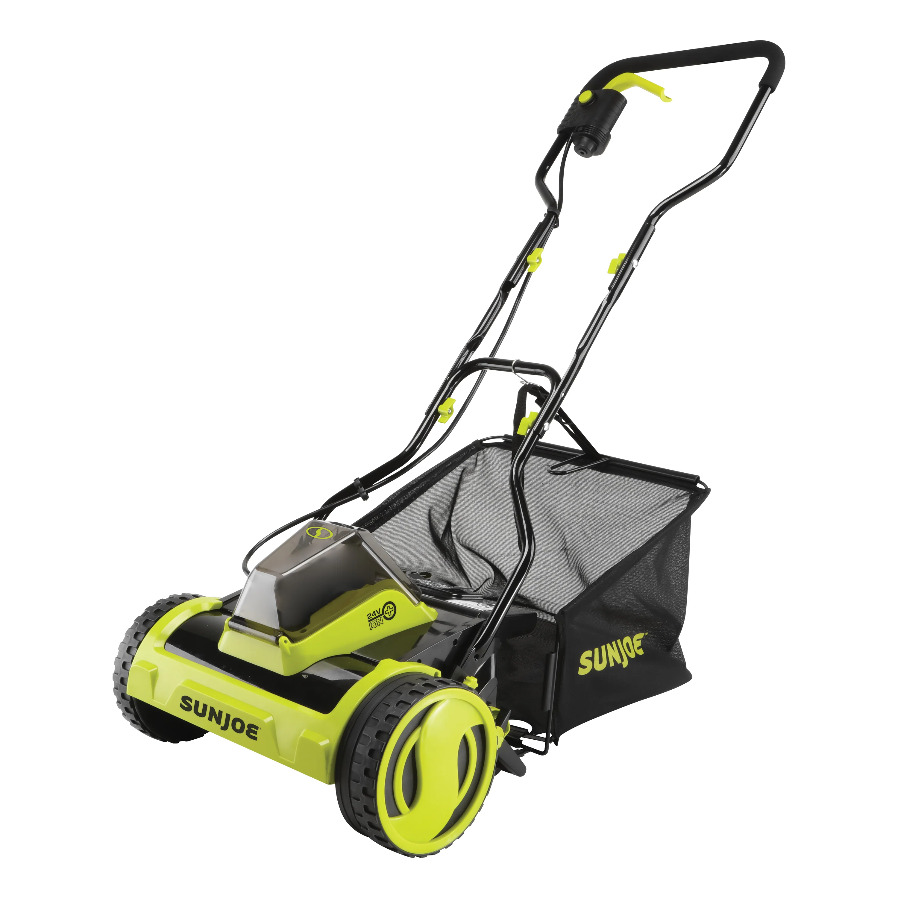 Sun Joe 24-Volt IONMAX Cordless Push Reel Mower W/ Collection Bag | 15-inch | Tool Only