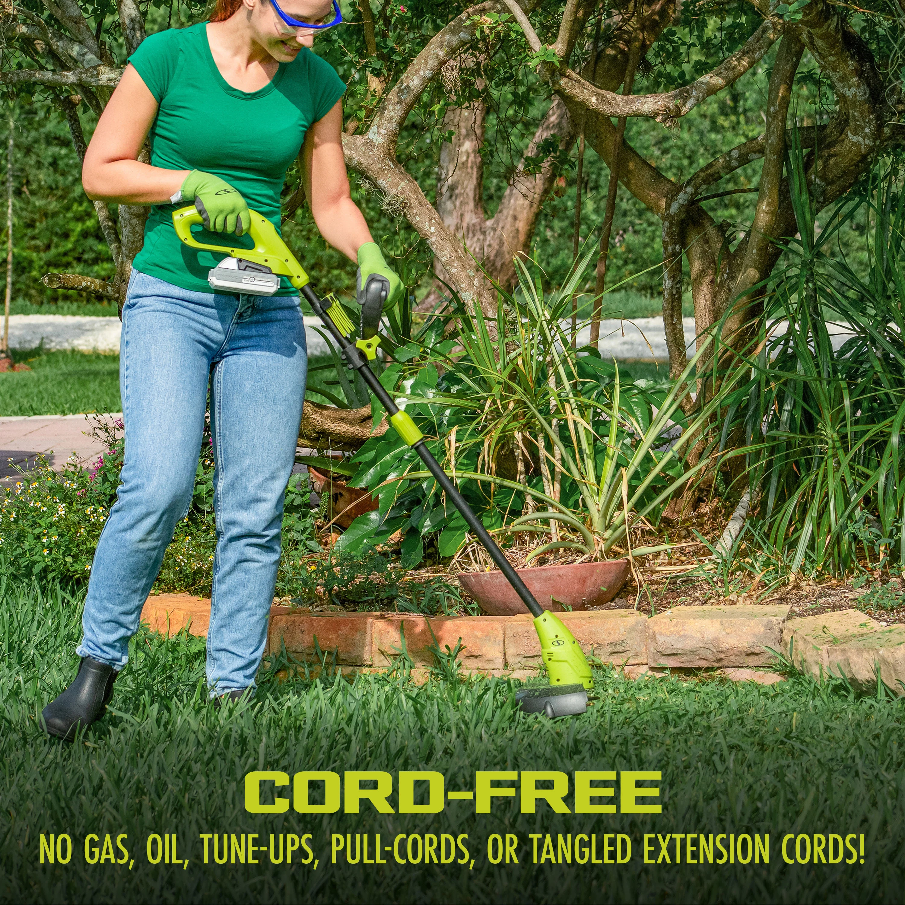 Sun Joe 24V-GT10-CT 24-Volt IONMAX Cordless Lightweight Stringless Grass Trimmer | 10-inch | Tool Only - Image 6