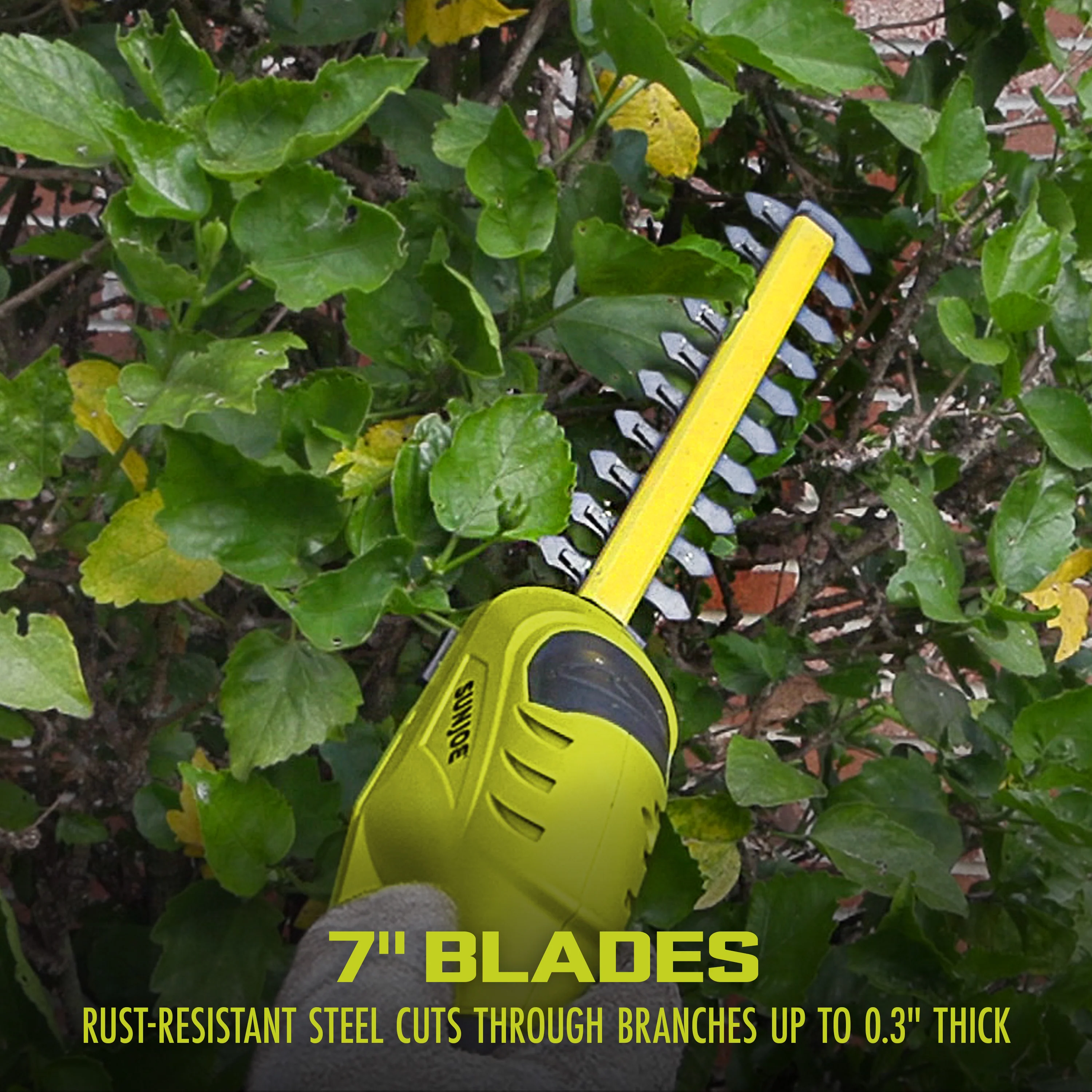 Sun Joe 24V-HT-PRN-LTE 24-Volt* Cordless Handheld Hedger + Pruner | W/ 2.0-Ah Battery + Charger - Image 3