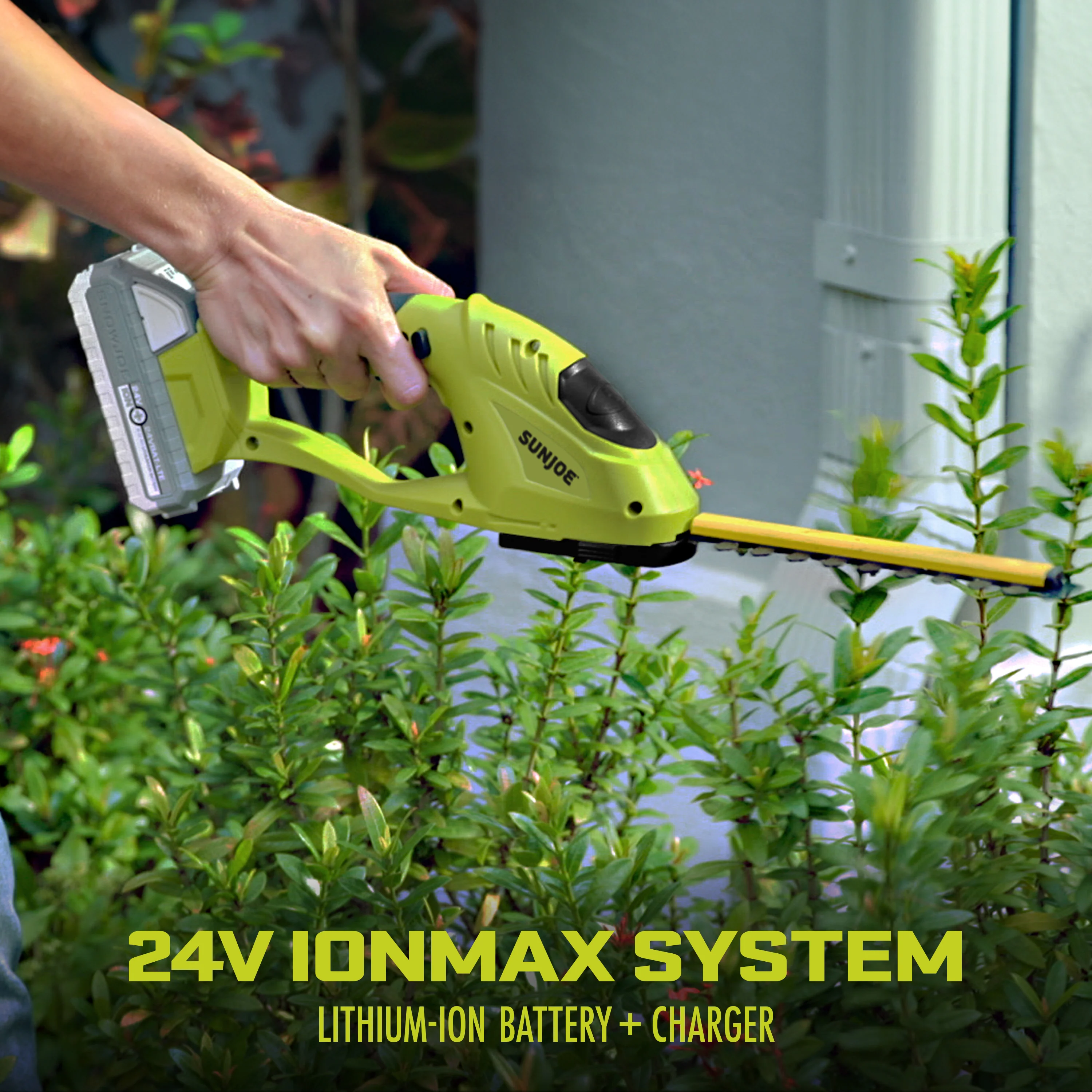 Sun Joe 24V-HT-PRN-LTE 24-Volt* Cordless Handheld Hedger + Pruner | W/ 2.0-Ah Battery + Charger - Image 6