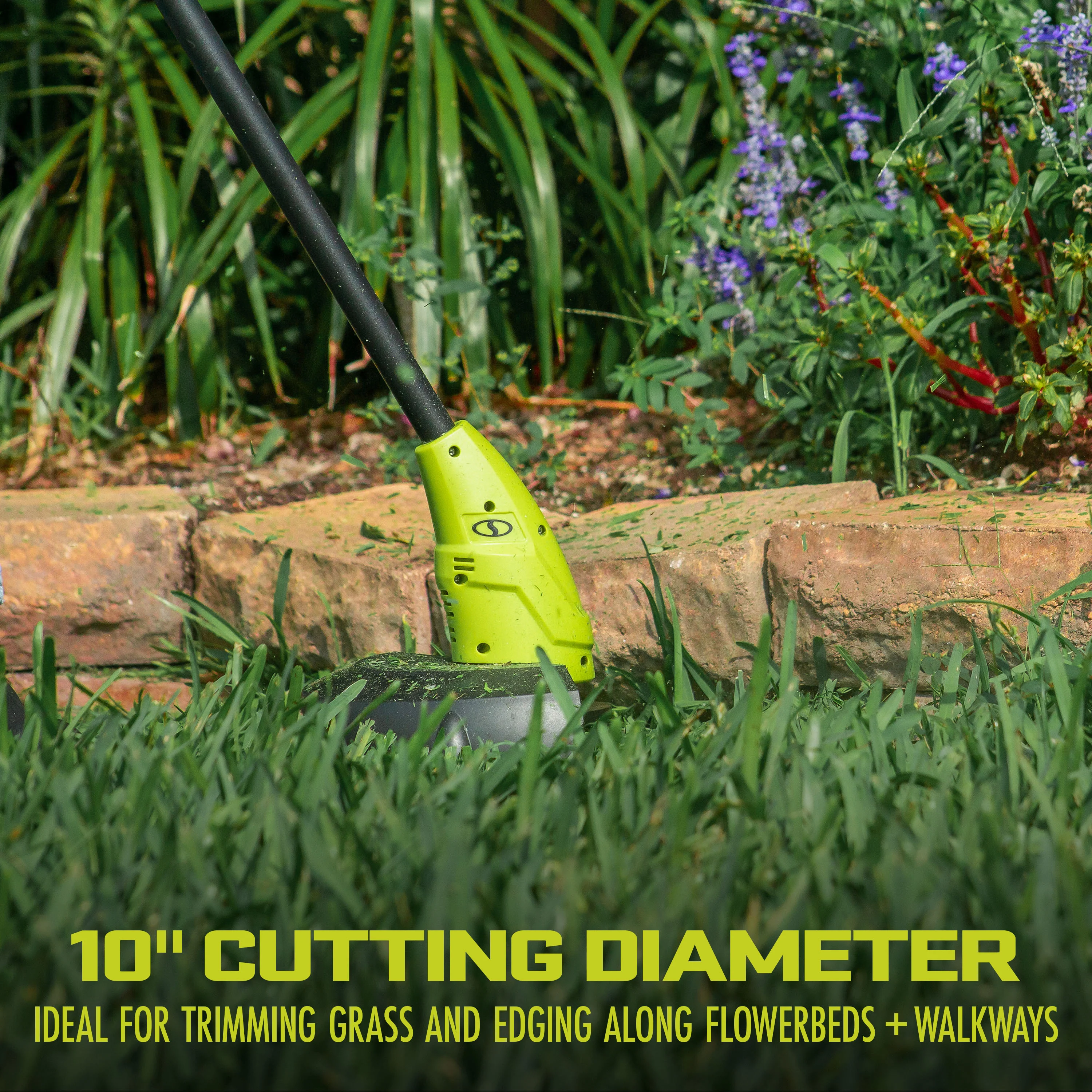 Sun Joe 24-Volt* Cordless Hedge Trimmer + Stringless Grass Trimmer | W/ 2.0-Ah Battery + Charger - Image 4