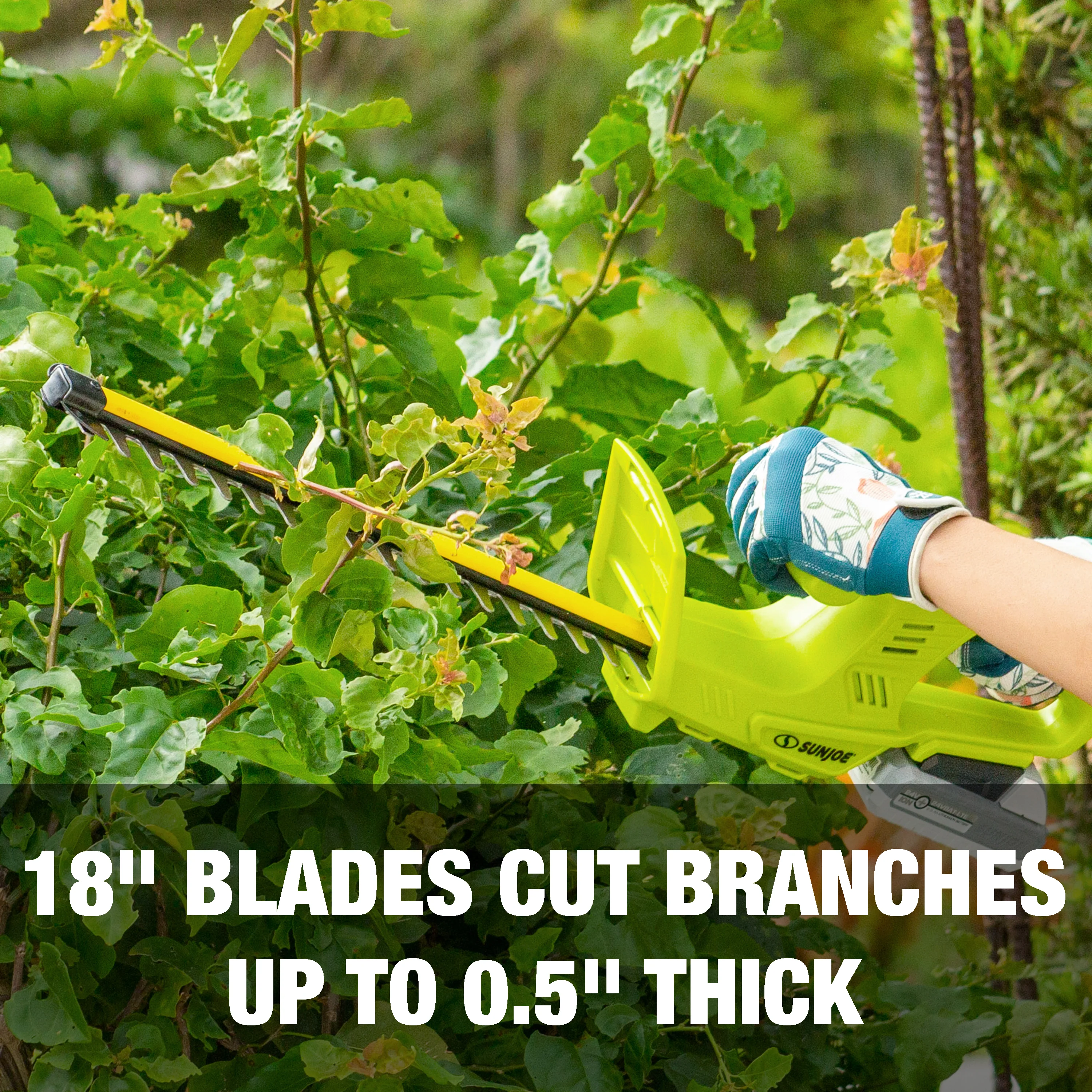 Sun Joe 24-Volt IONMAX Cordless Handheld Hedge Trimmer | 5/8" | Tool Only - Image 4
