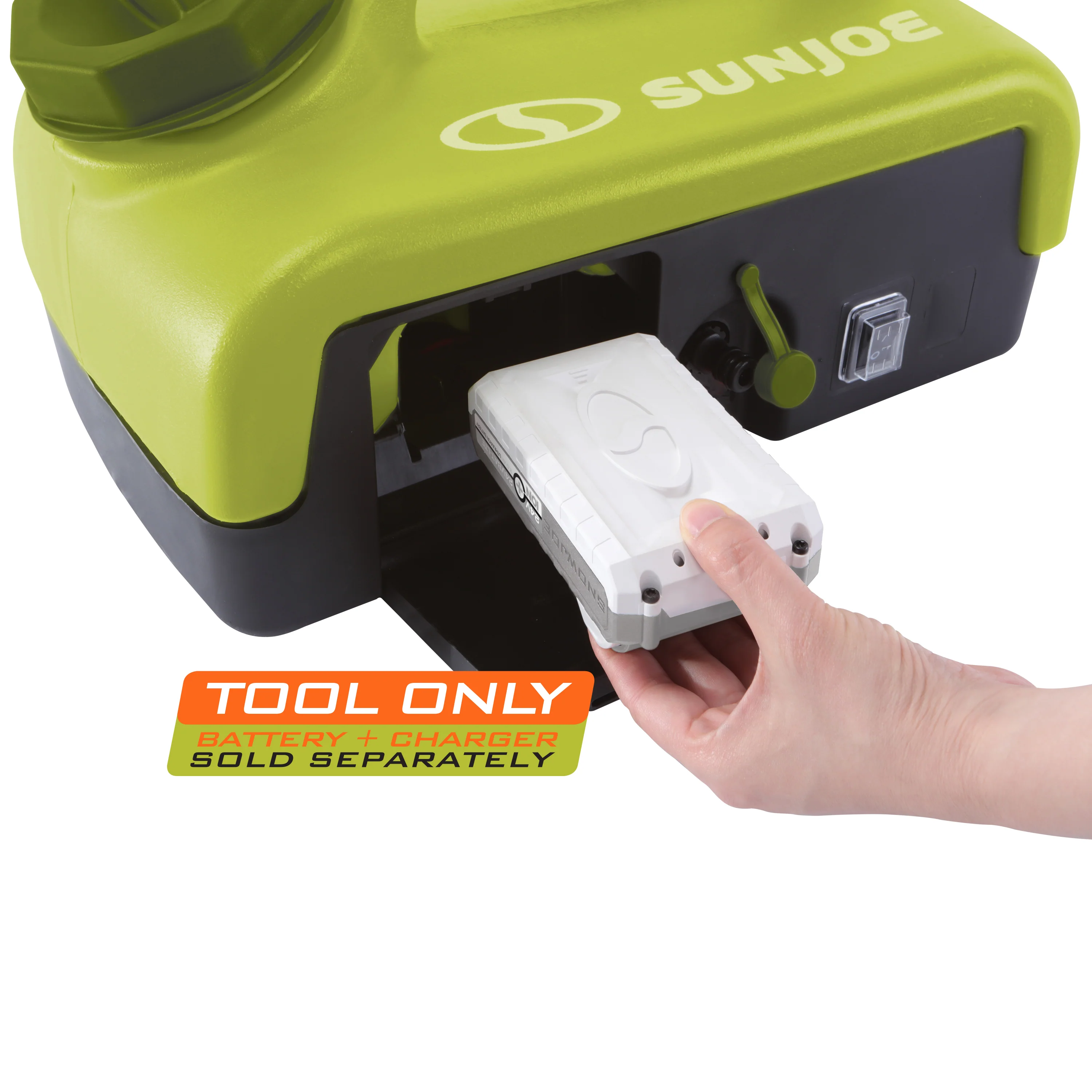 Sun Joe 24V-PSW25-CT 24V IONMAX Cordless Go-Anywhere Portable Sink/Shower Spray Washer | 2.5 Gal | Tool Only | 116 PSI Max* | 1.5 GPM Max* - Image 4