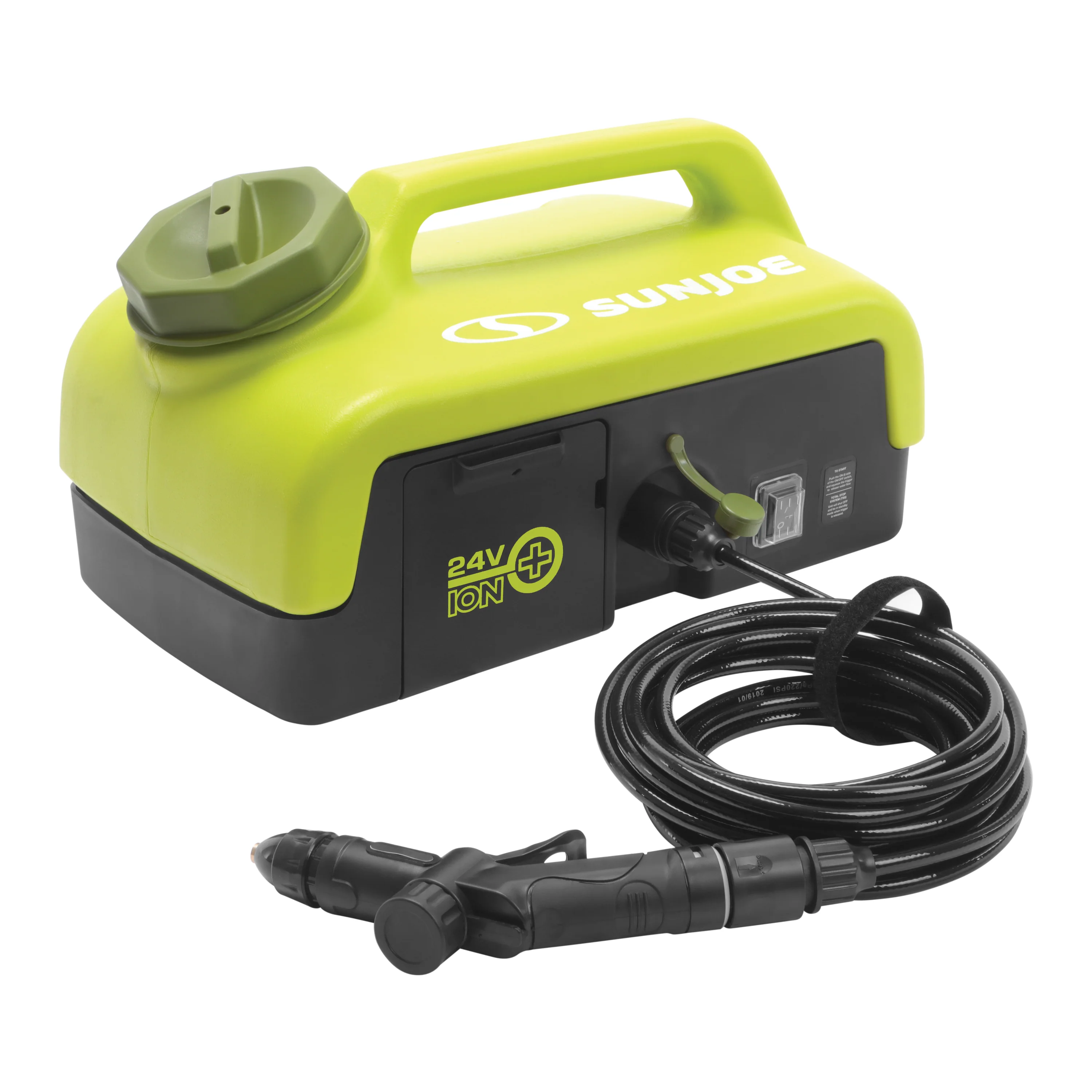 Sun Joe 24V-PSW25 24-Volt* IONMAX Cordless Go-Anywhere Portable Sink/Shower Spray Washer | 116 PSI Max* | 1.5 GPM Max* | 2.5 Gal | W/ 2.0-Ah Battery + Charger - Image 4